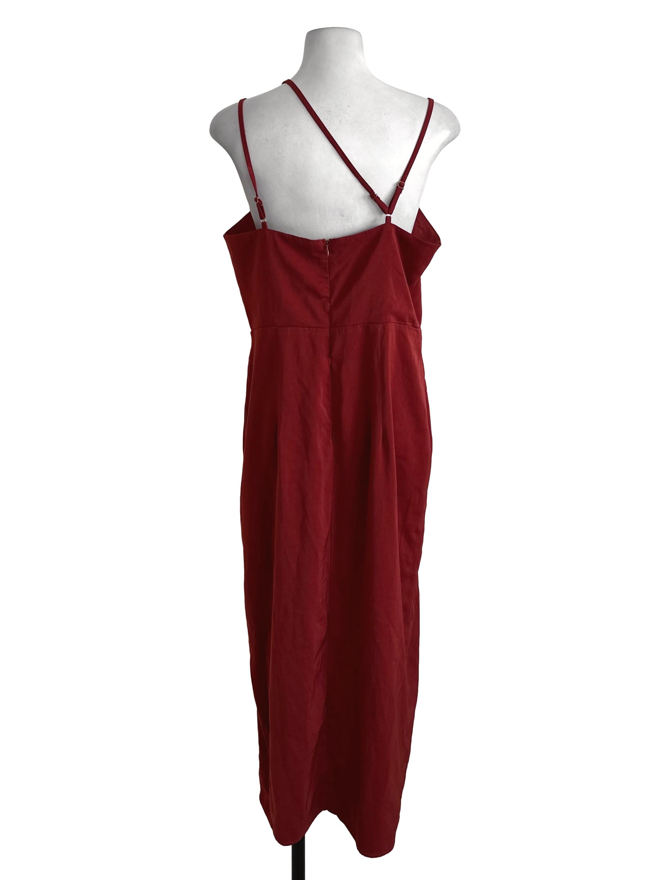 Ruby Red Spaghetti Strap Square Neck Dress TTR