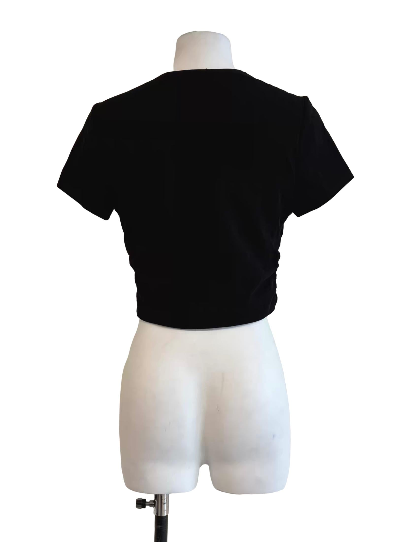Rich Black Crop Tank Top
