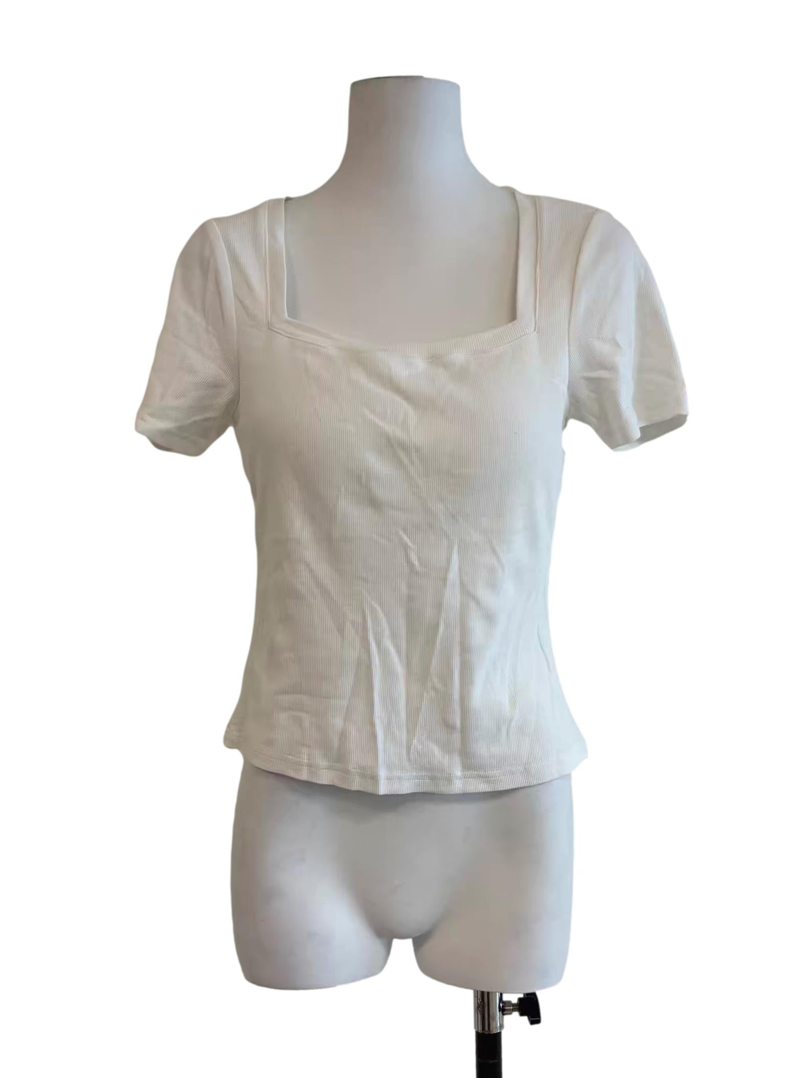Cotton White Padded Tank Top