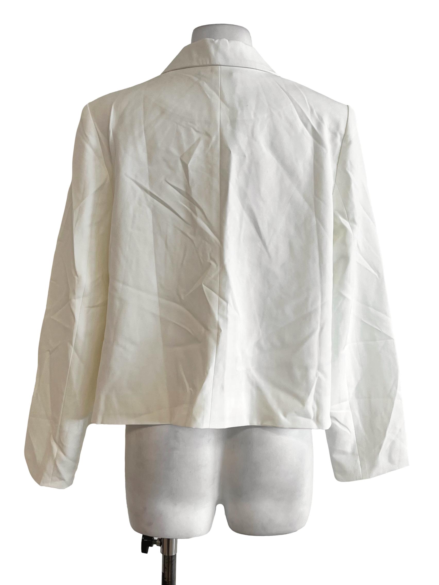 White Long Sleeves Blazer YHF