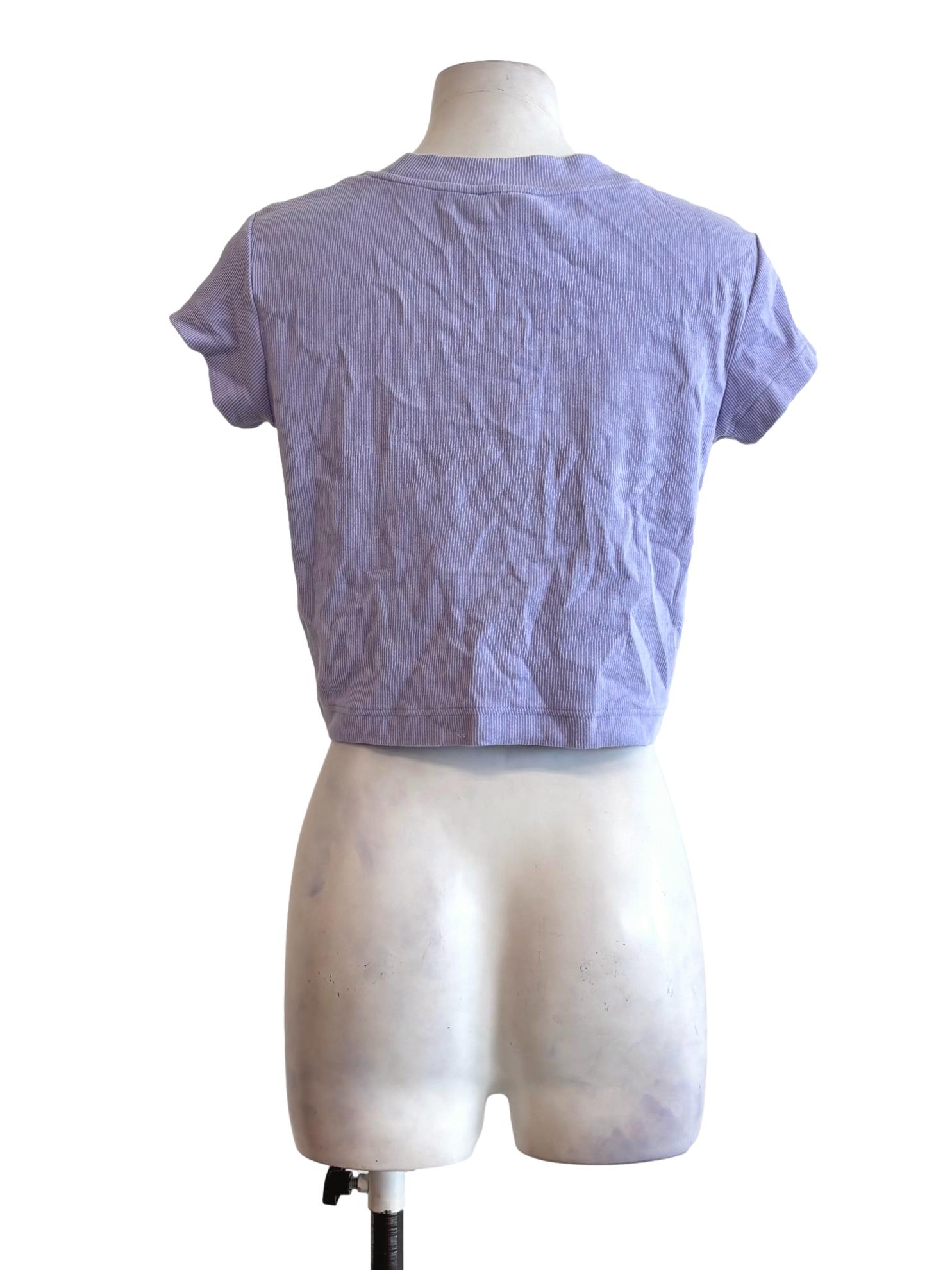 Wisteria Purple Short Sleeve Fitted Logo Top