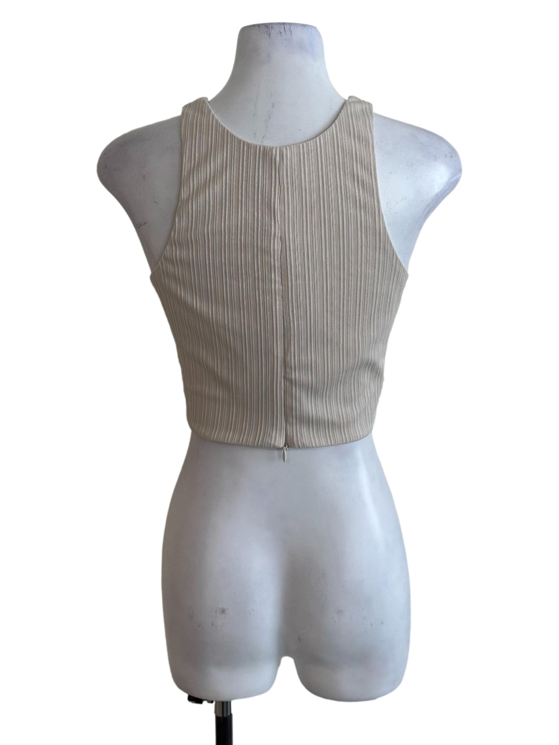 Butter Beige Textured Tank Top