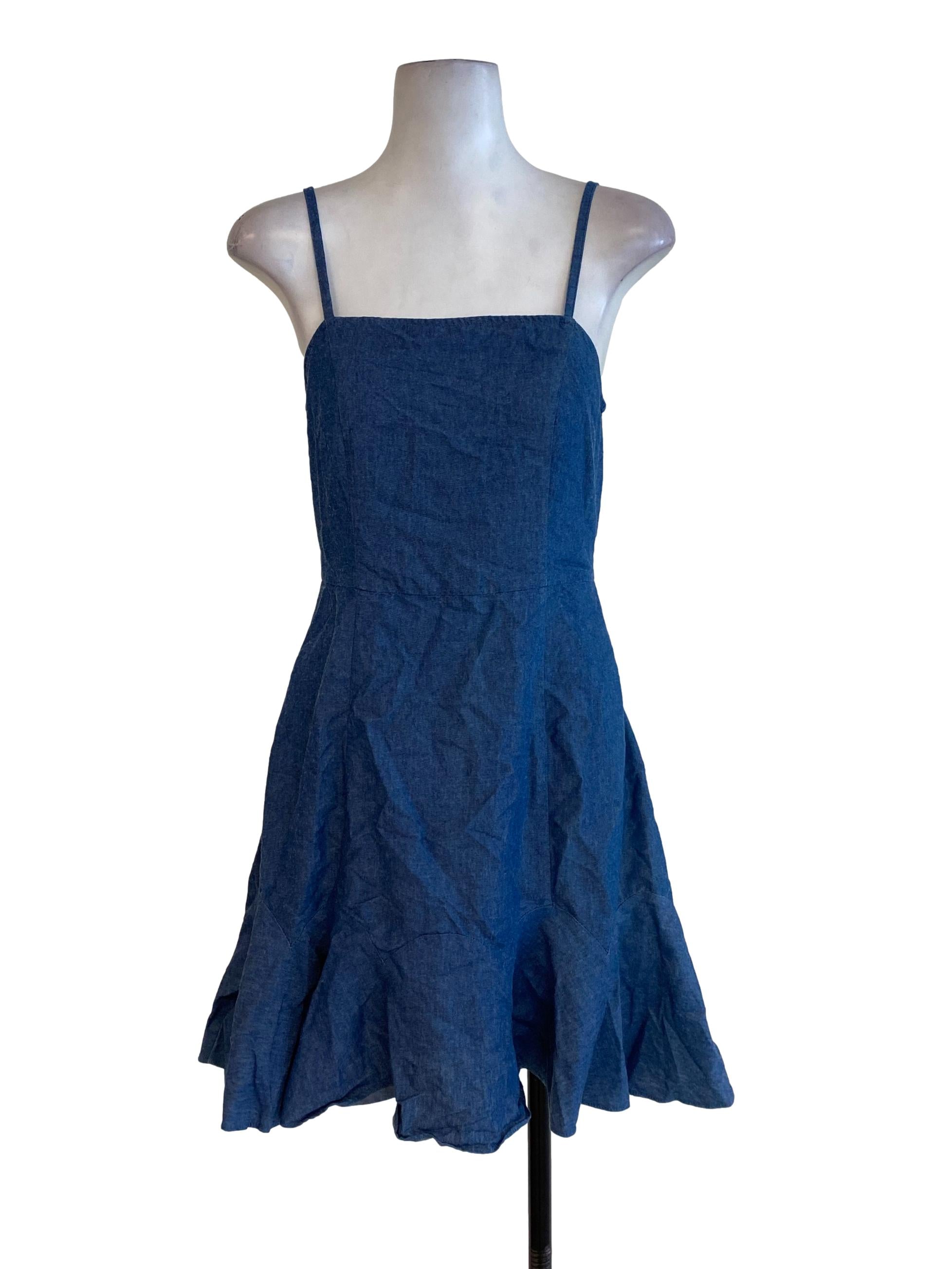 Blue Denim Empire Dress