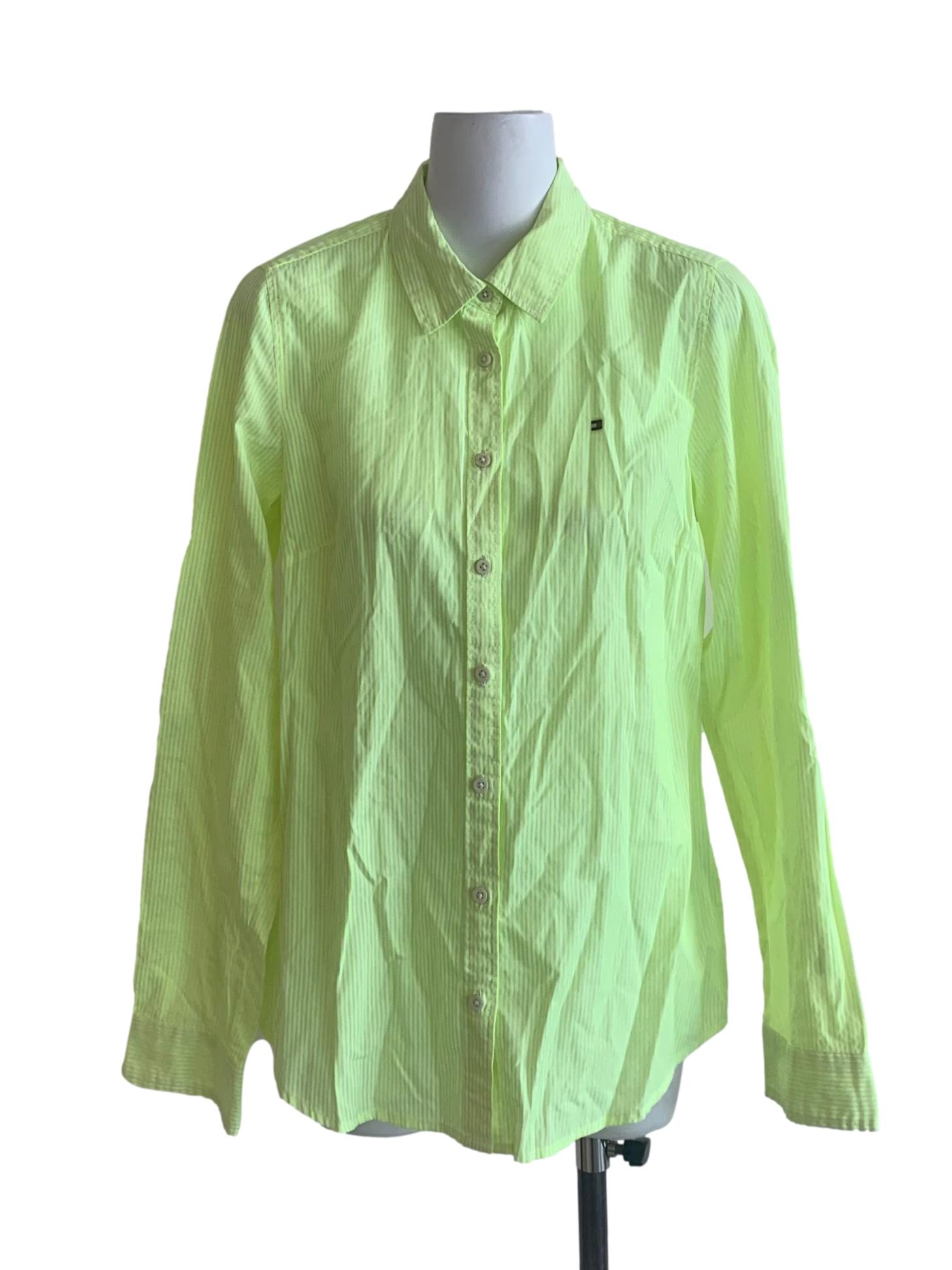Lemon Yellow Bengal Stripe Collared Top