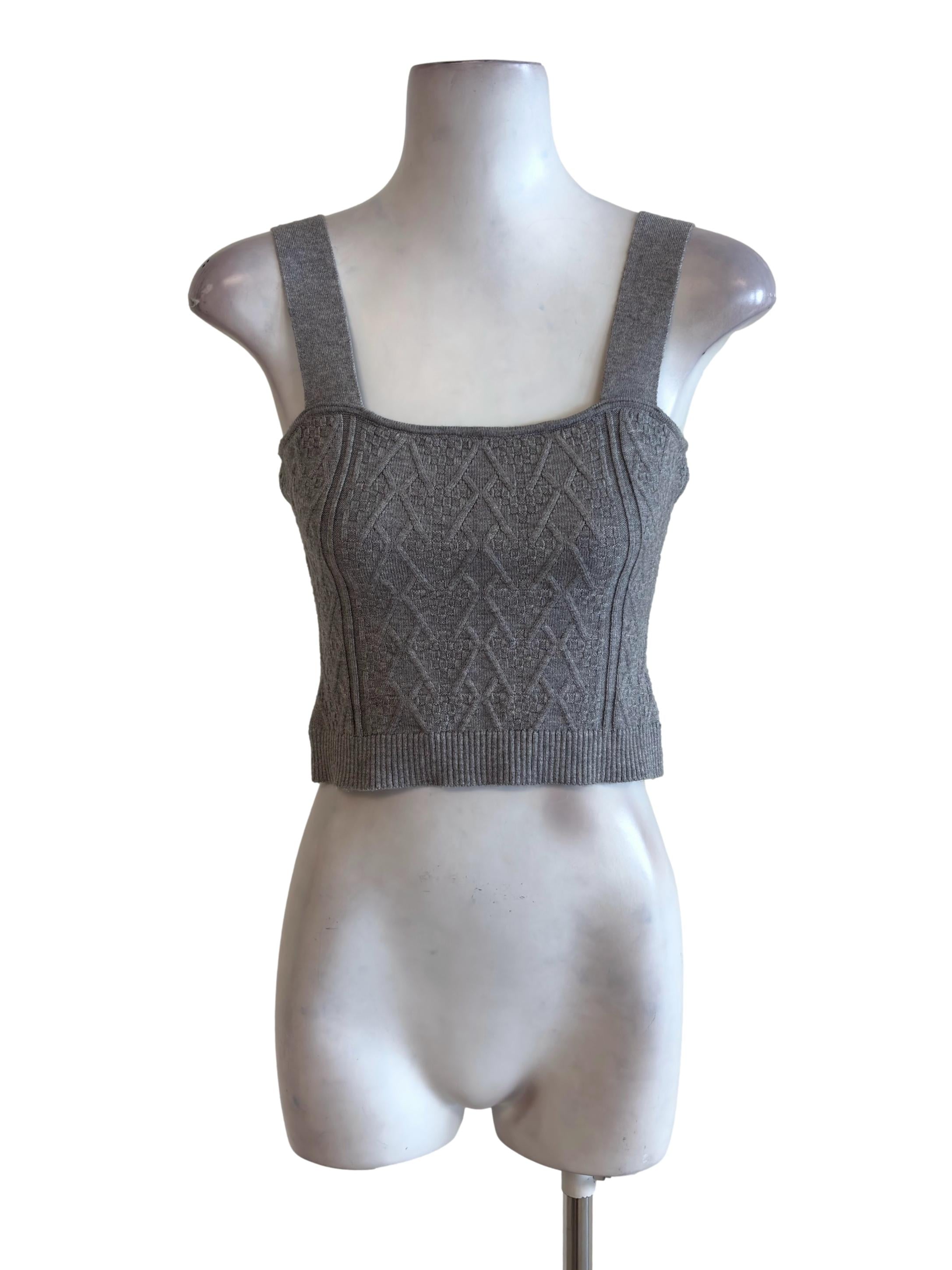Grey Knit Tank Top TCL