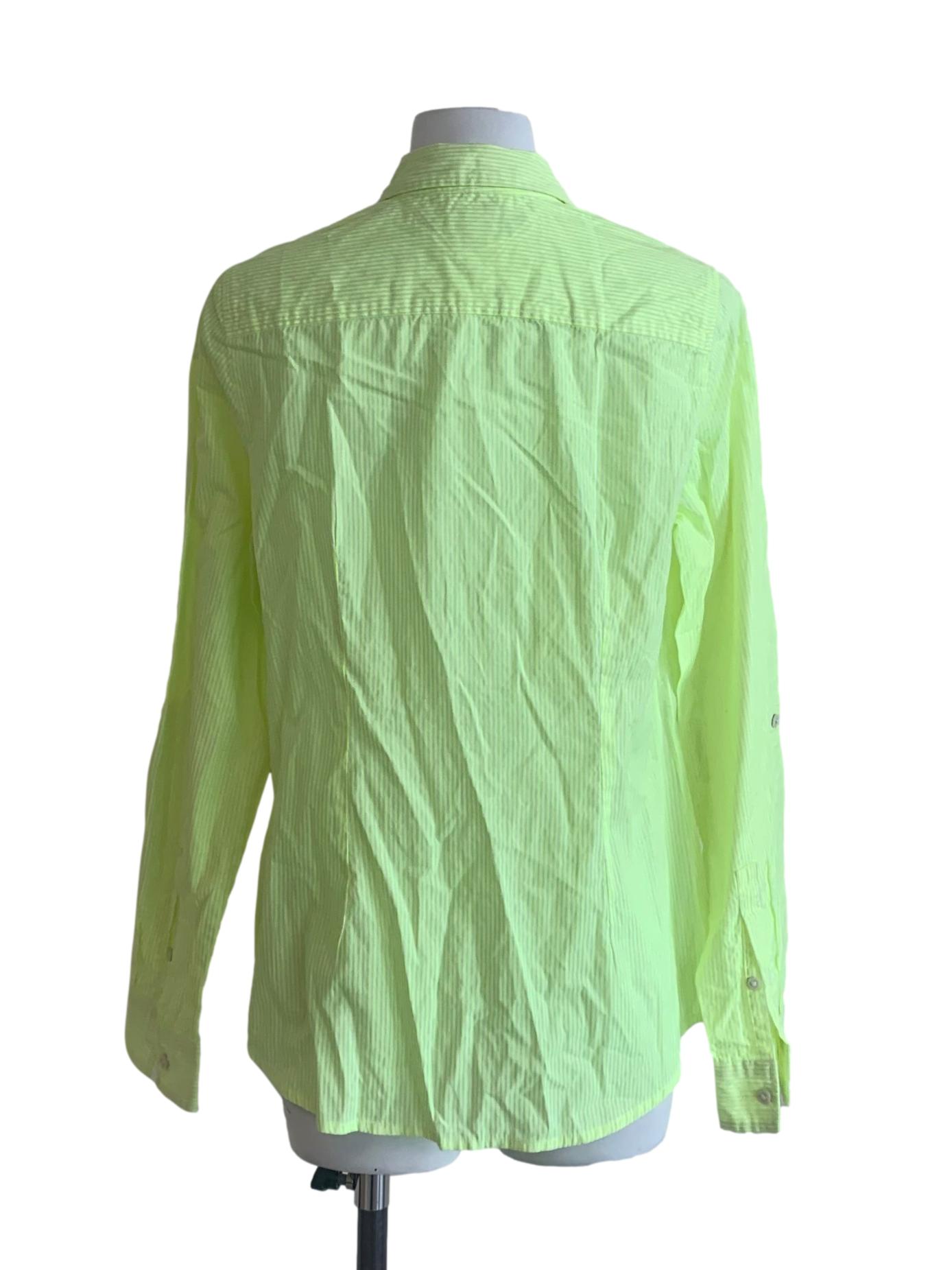 Lemon Yellow Bengal Stripe Collared Top