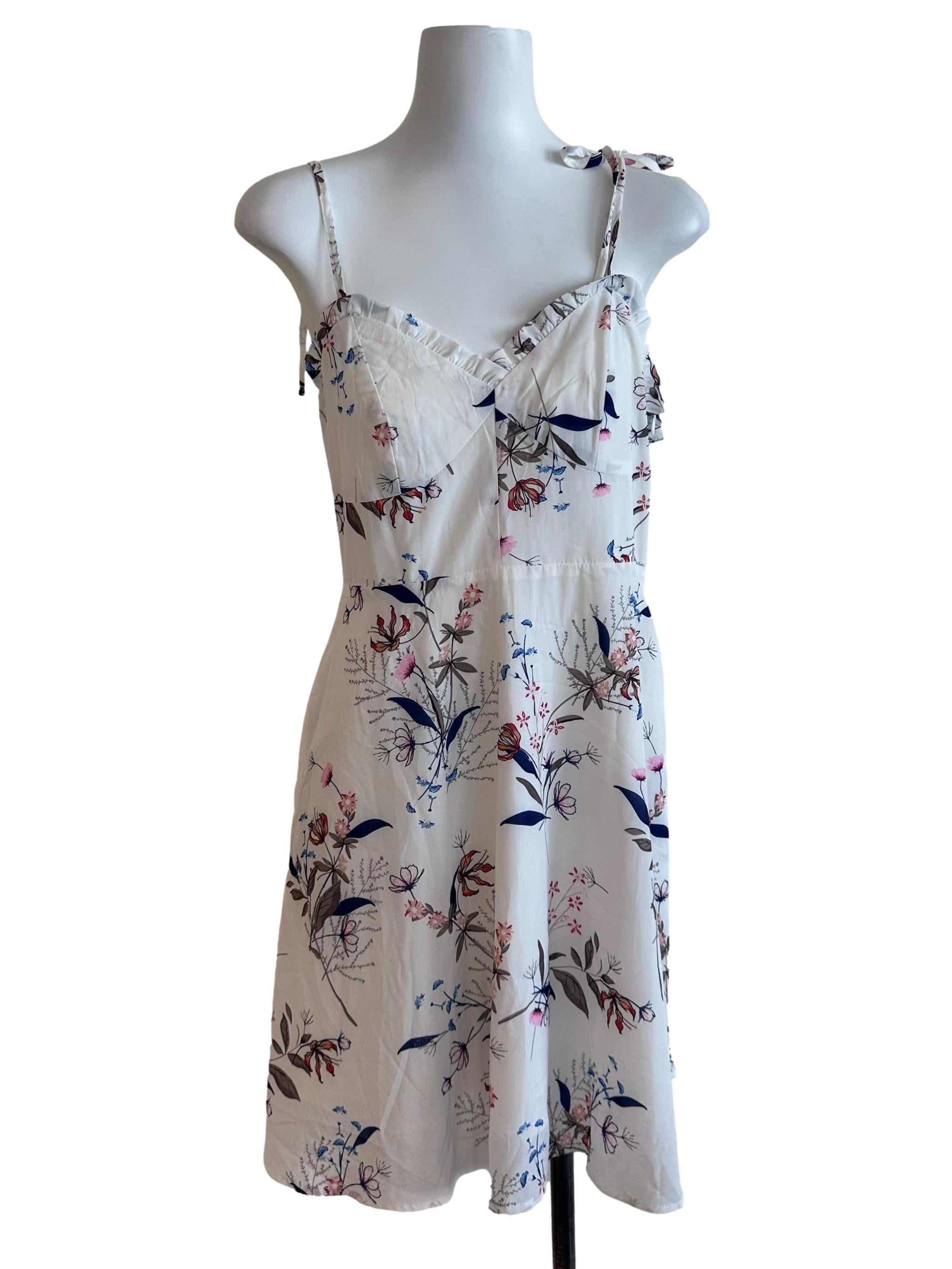 Ivory White Sweetheart Floral Dress