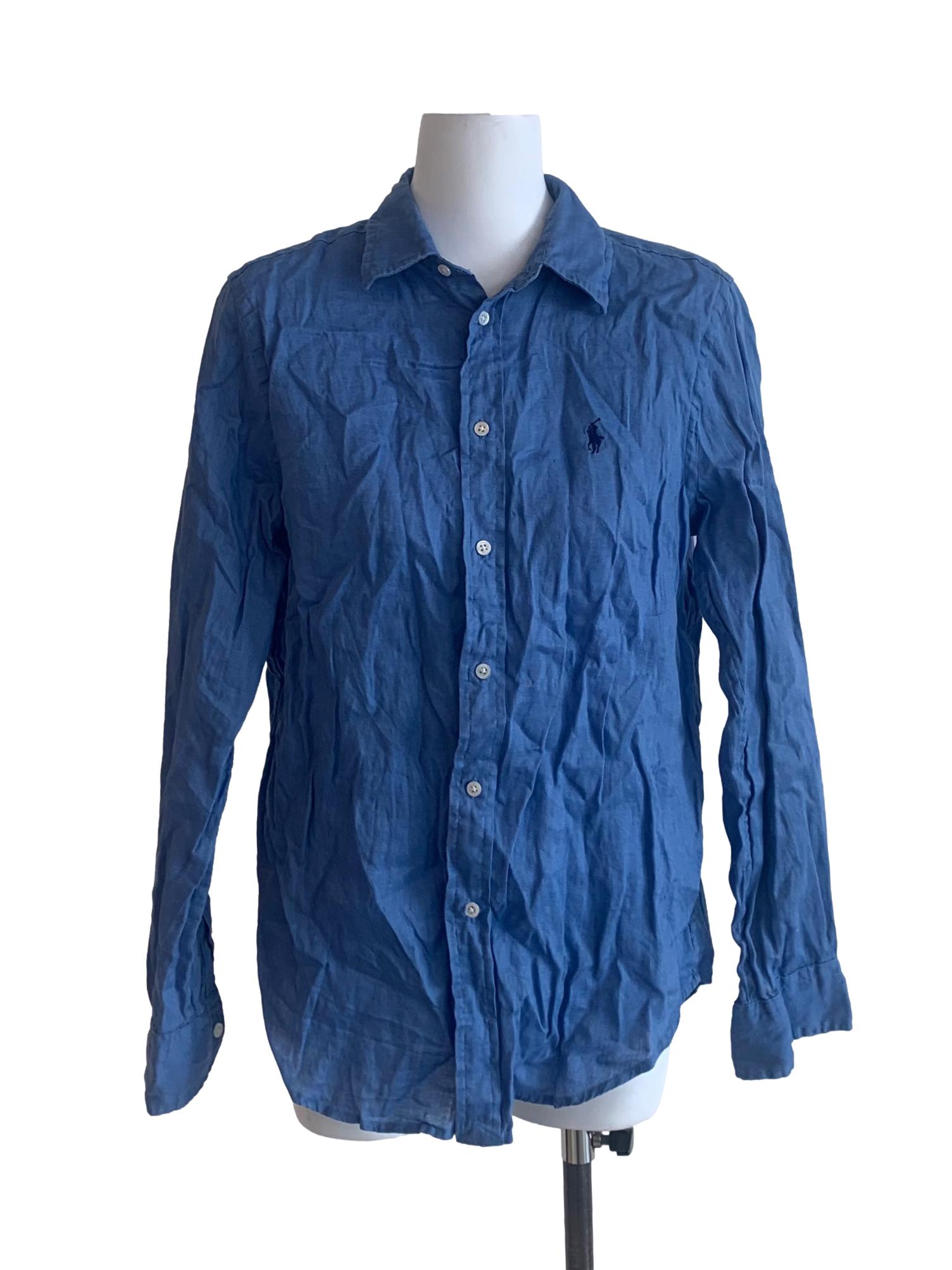Azure Blue Collared Top