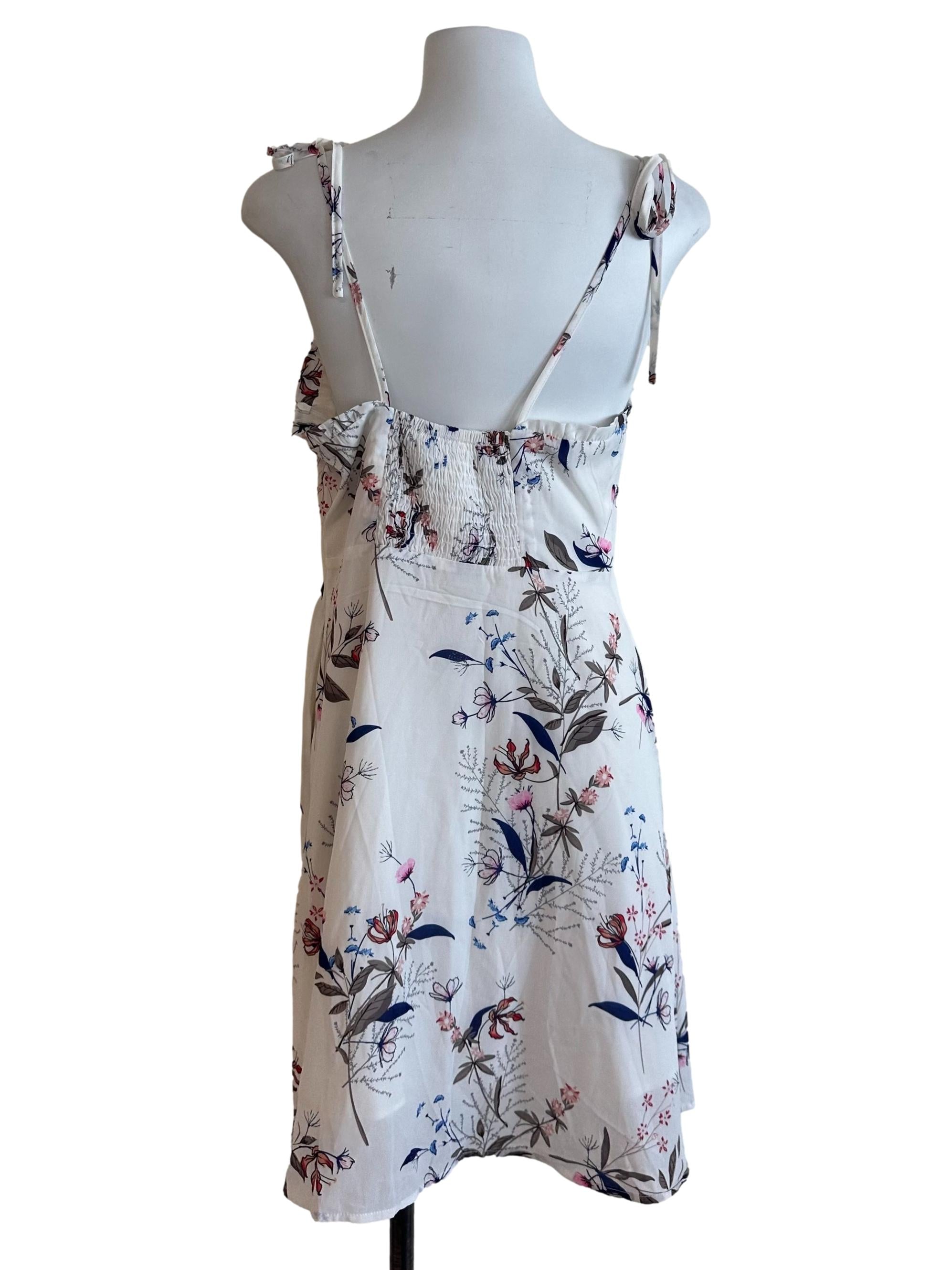 Ivory White Sweetheart Floral Dress