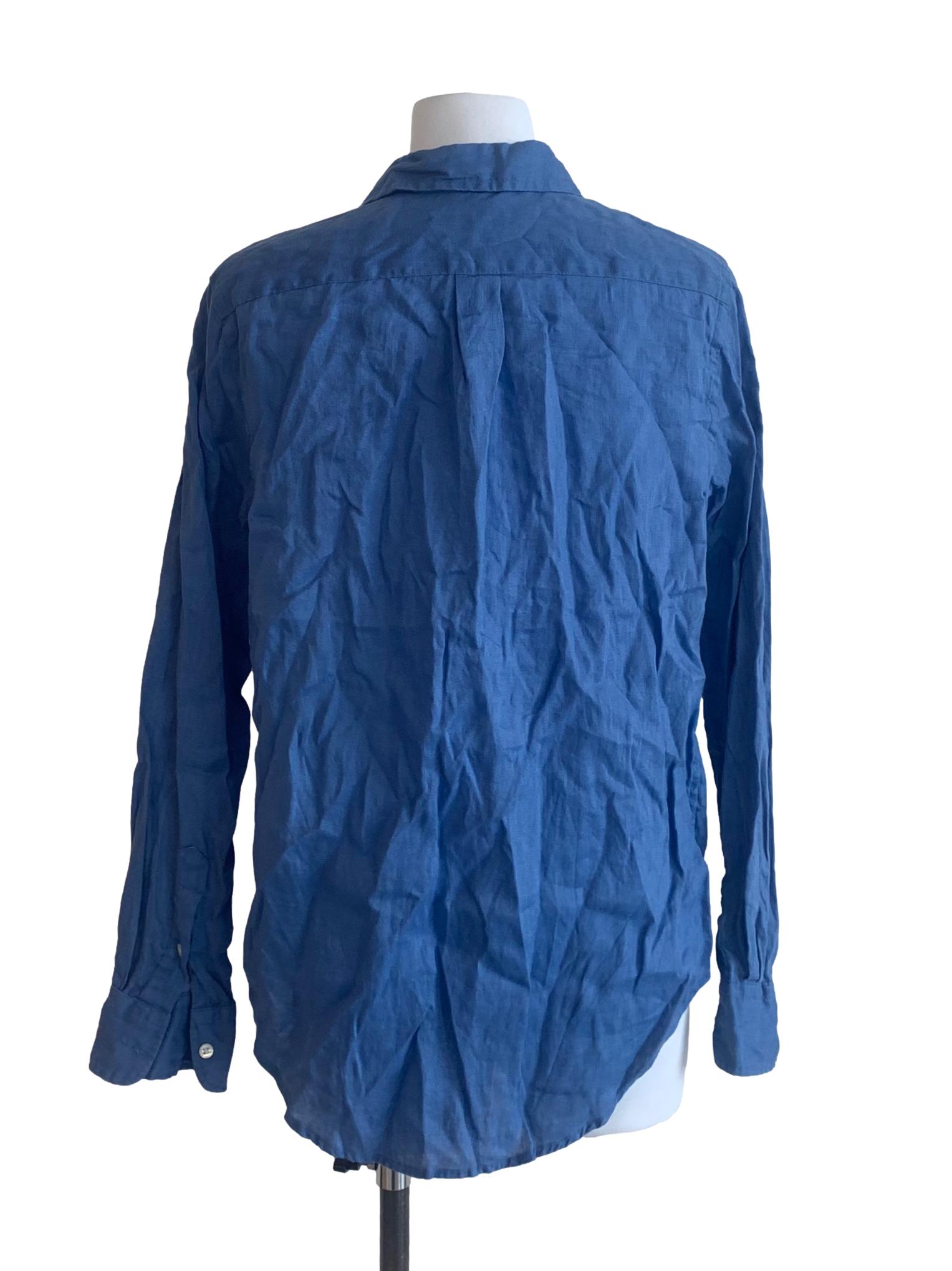 Azure Blue Collared Top