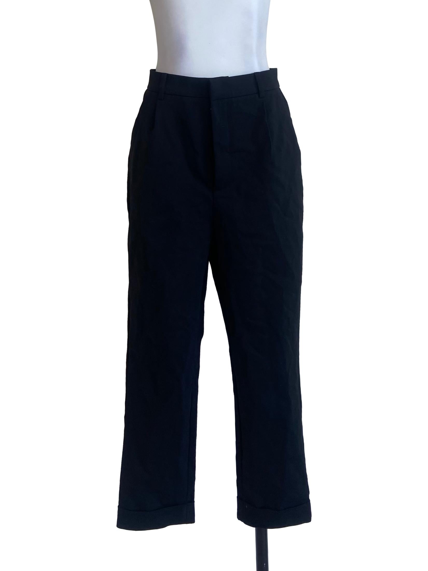 Black Twill Pegged Pants LB