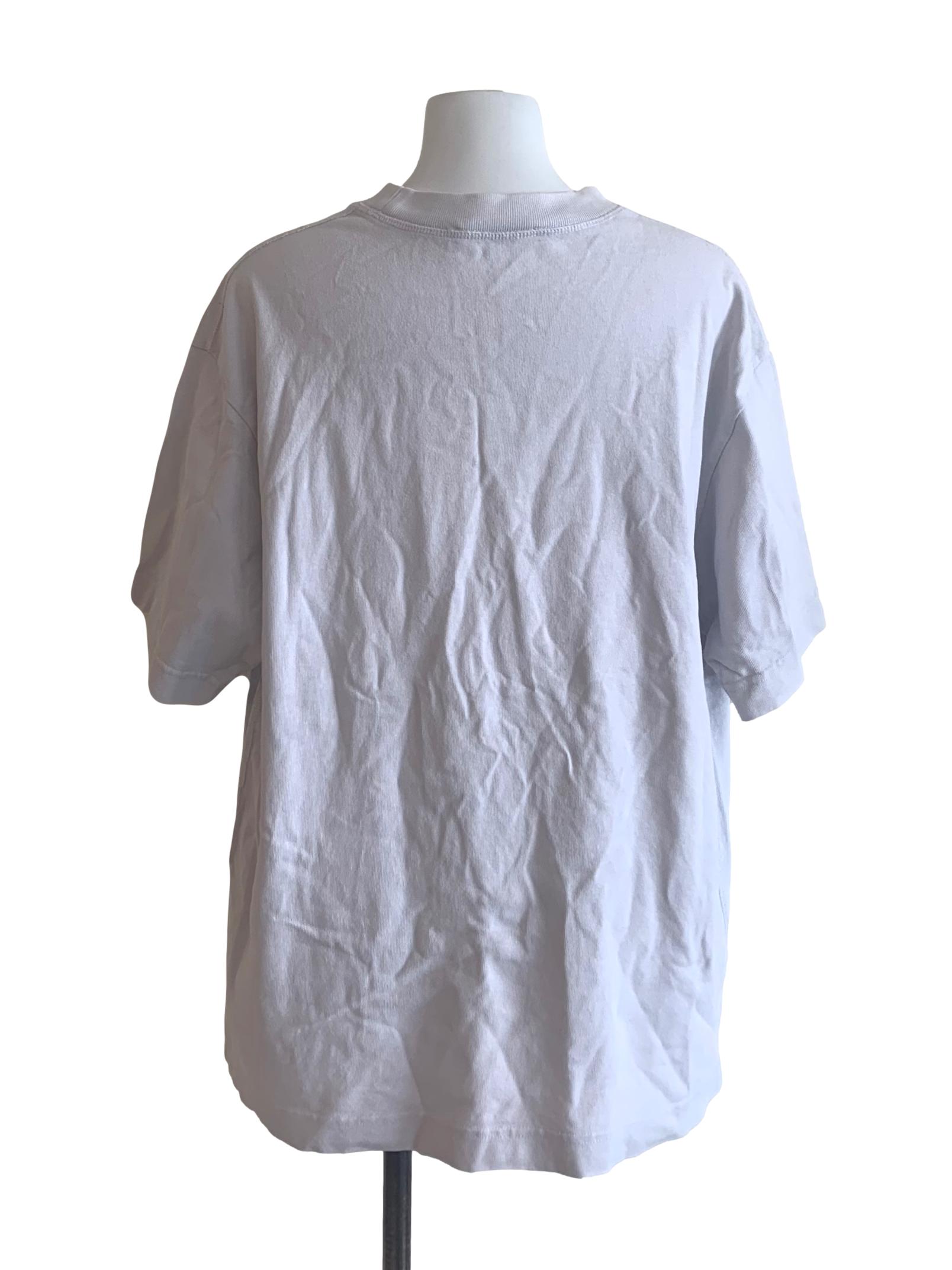 Powder White Round Neck Top
