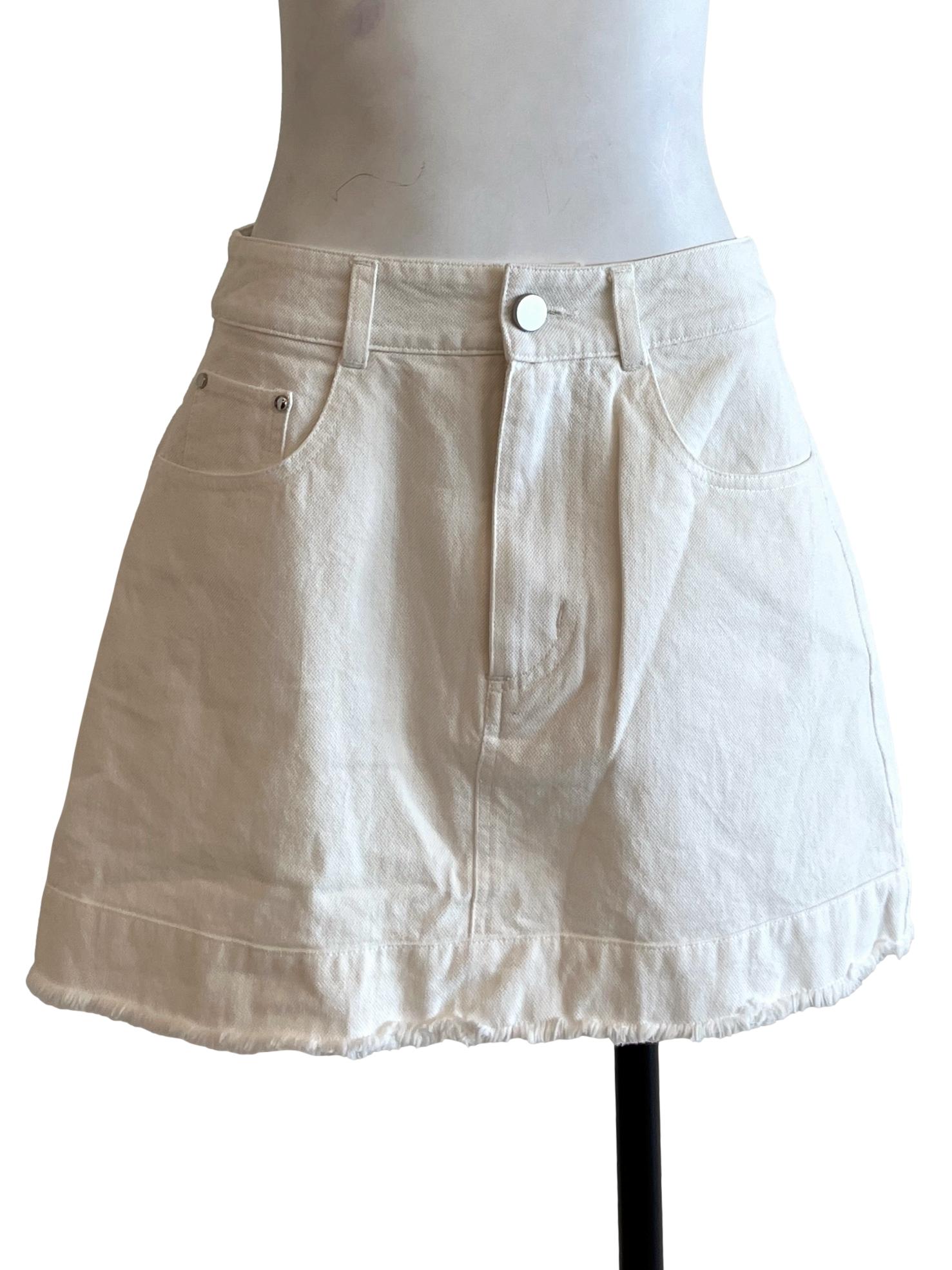 Pearl White A-Line Skirt