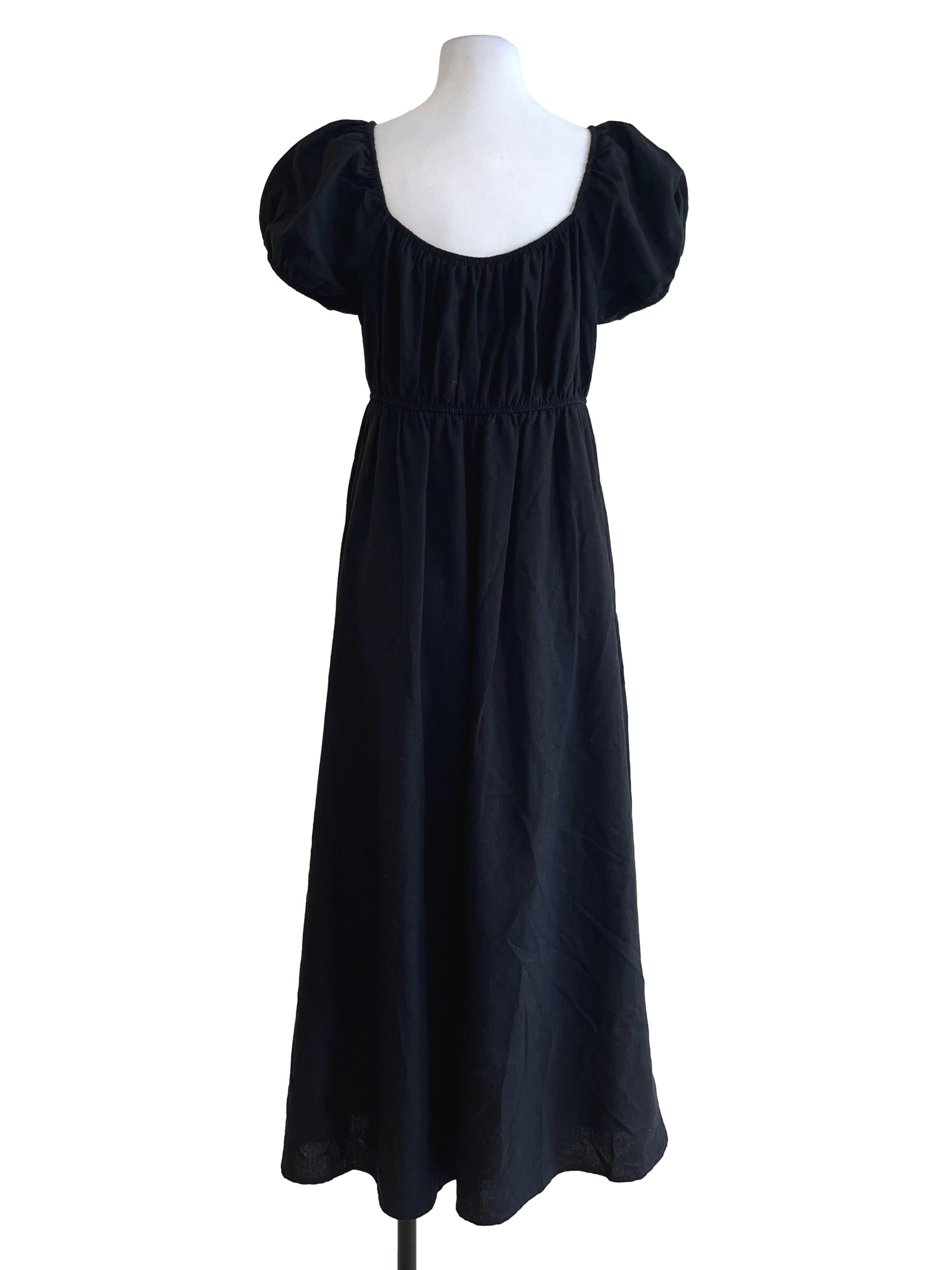 Black Short Sleeves Dress TWL