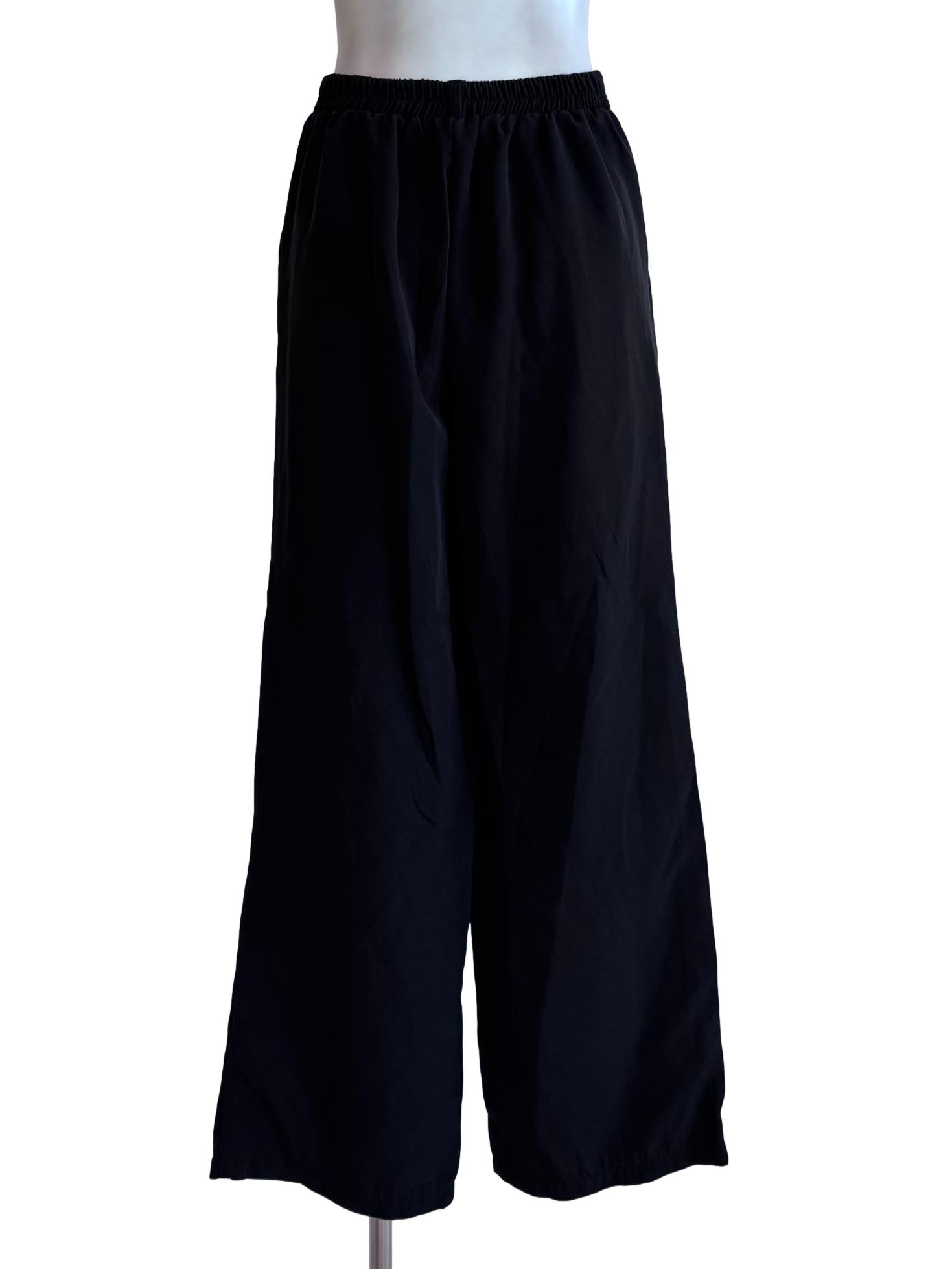 Black Plain Long Pants