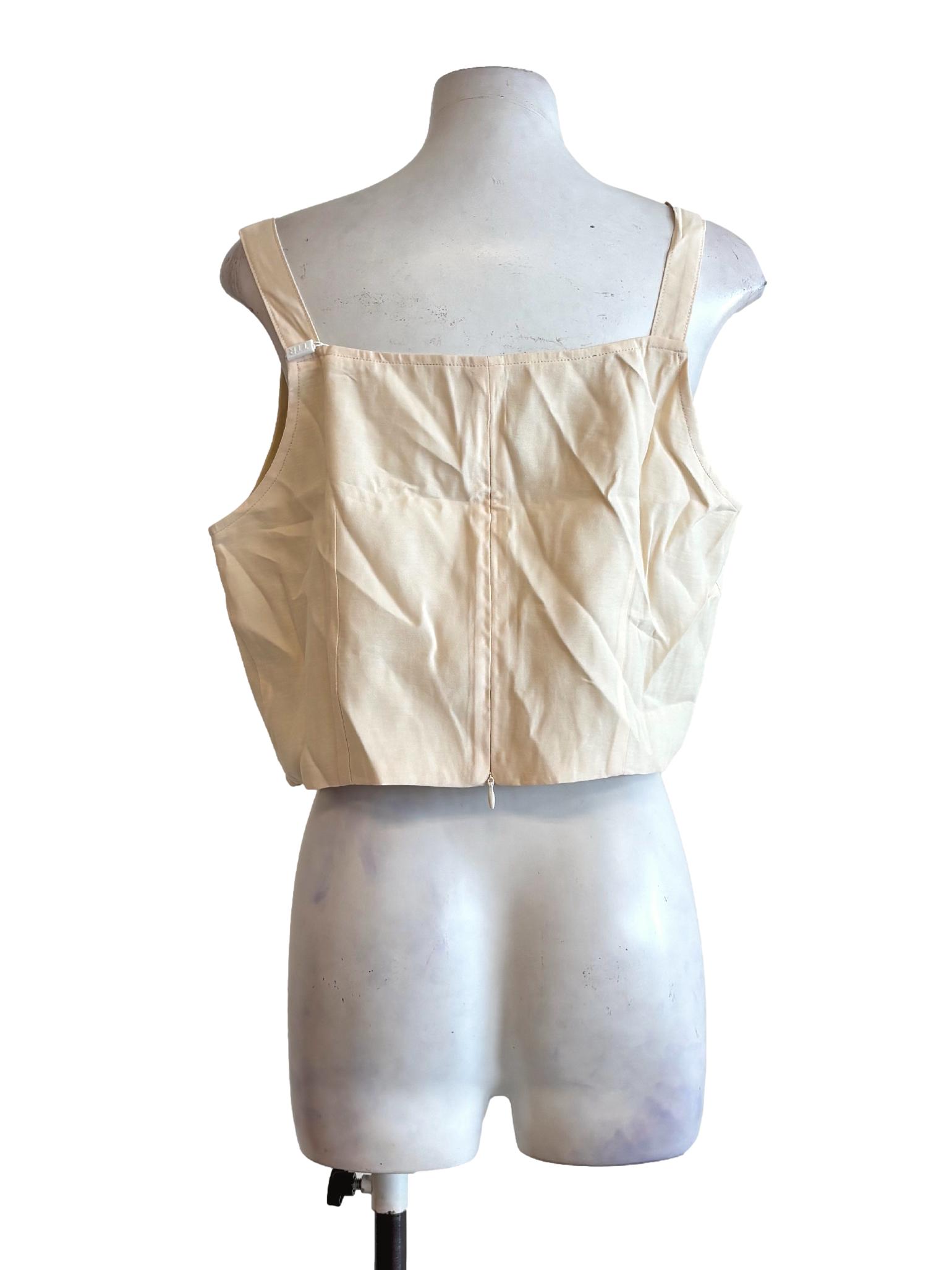 Peach Drawstring Hem Crop Top TTR