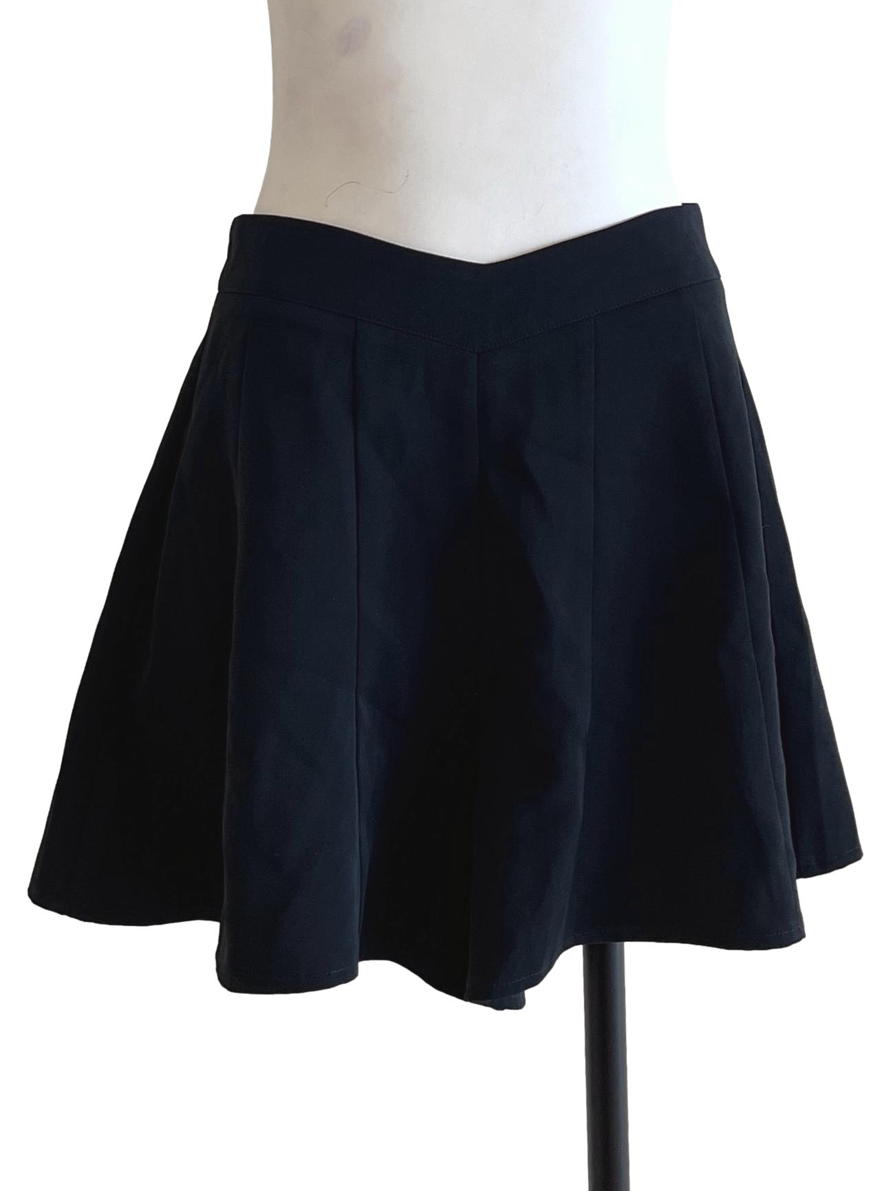 Pitch Black A-Line Skirt
