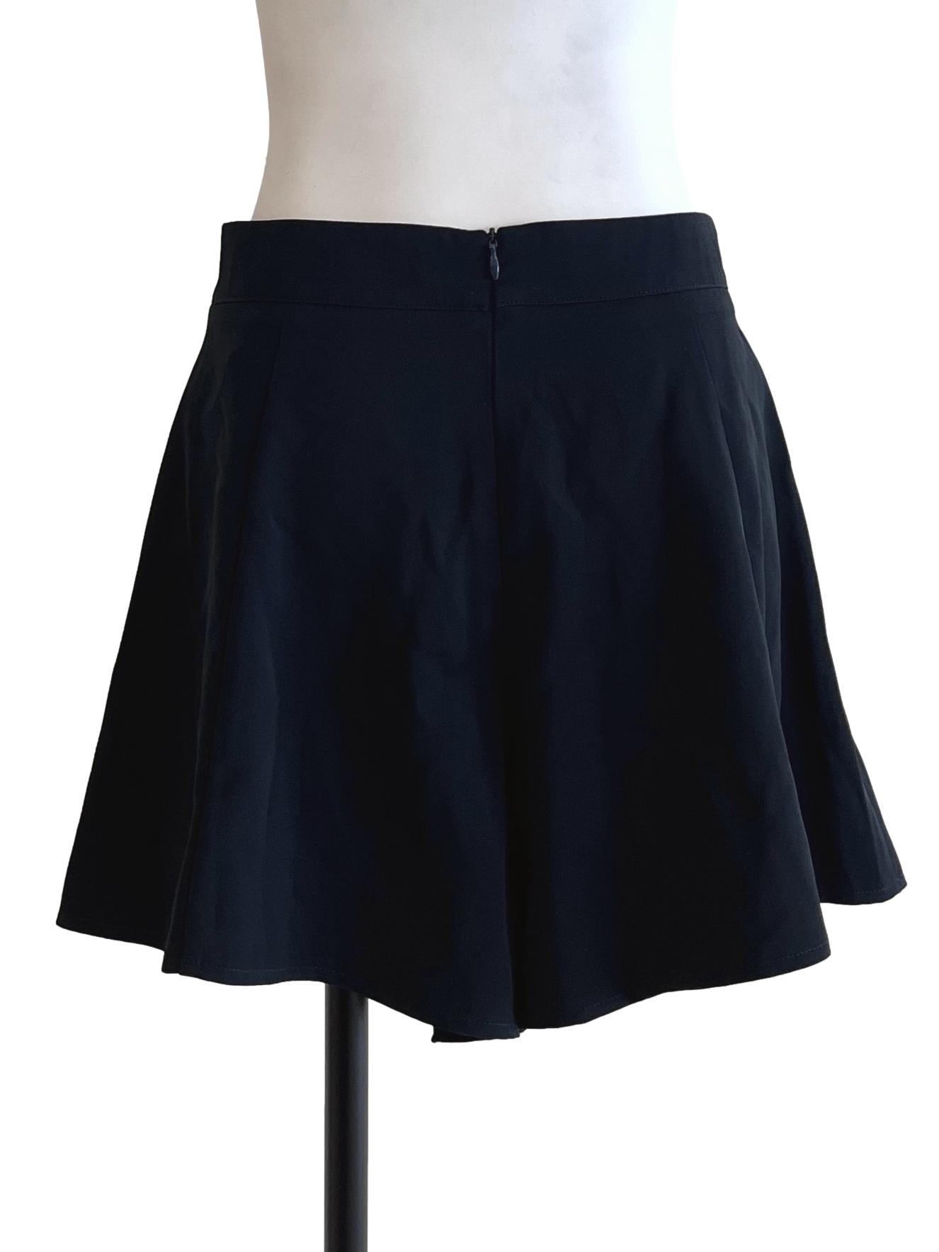 Pitch Black A-Line Skirt