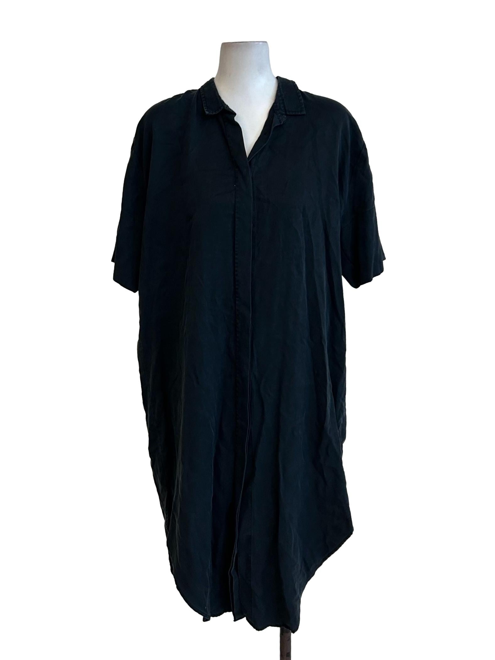 Seville Tencel™ Oversized Midi Dress In Licorice CSN
