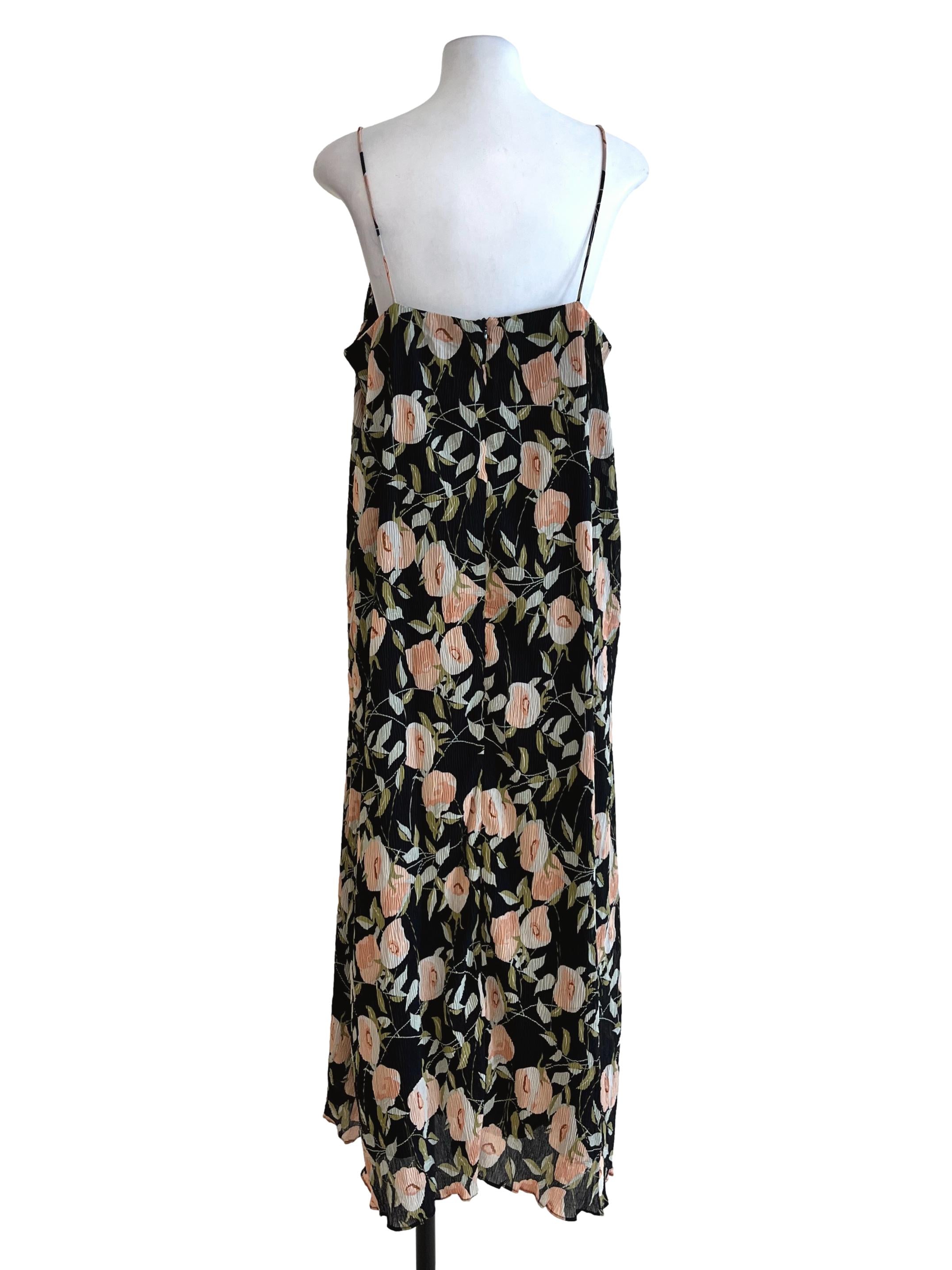 Black Floral Pattern Dress
