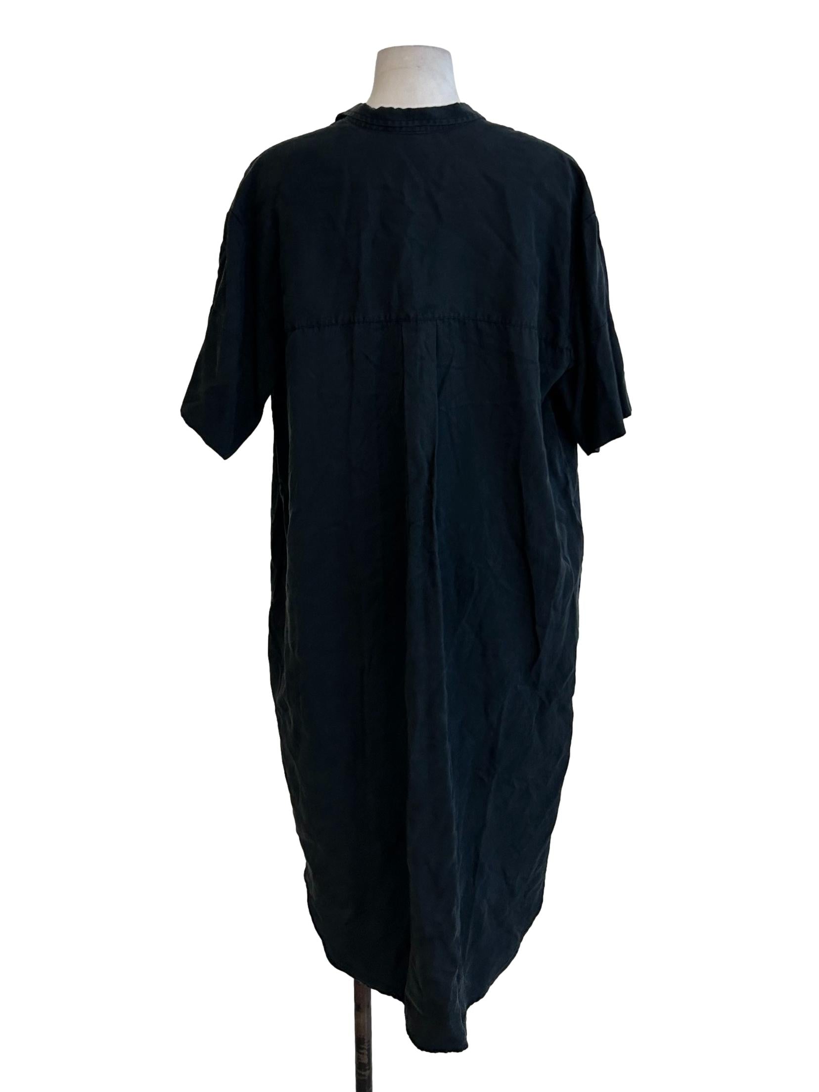 Seville Tencel™ Oversized Midi Dress In Licorice CSN