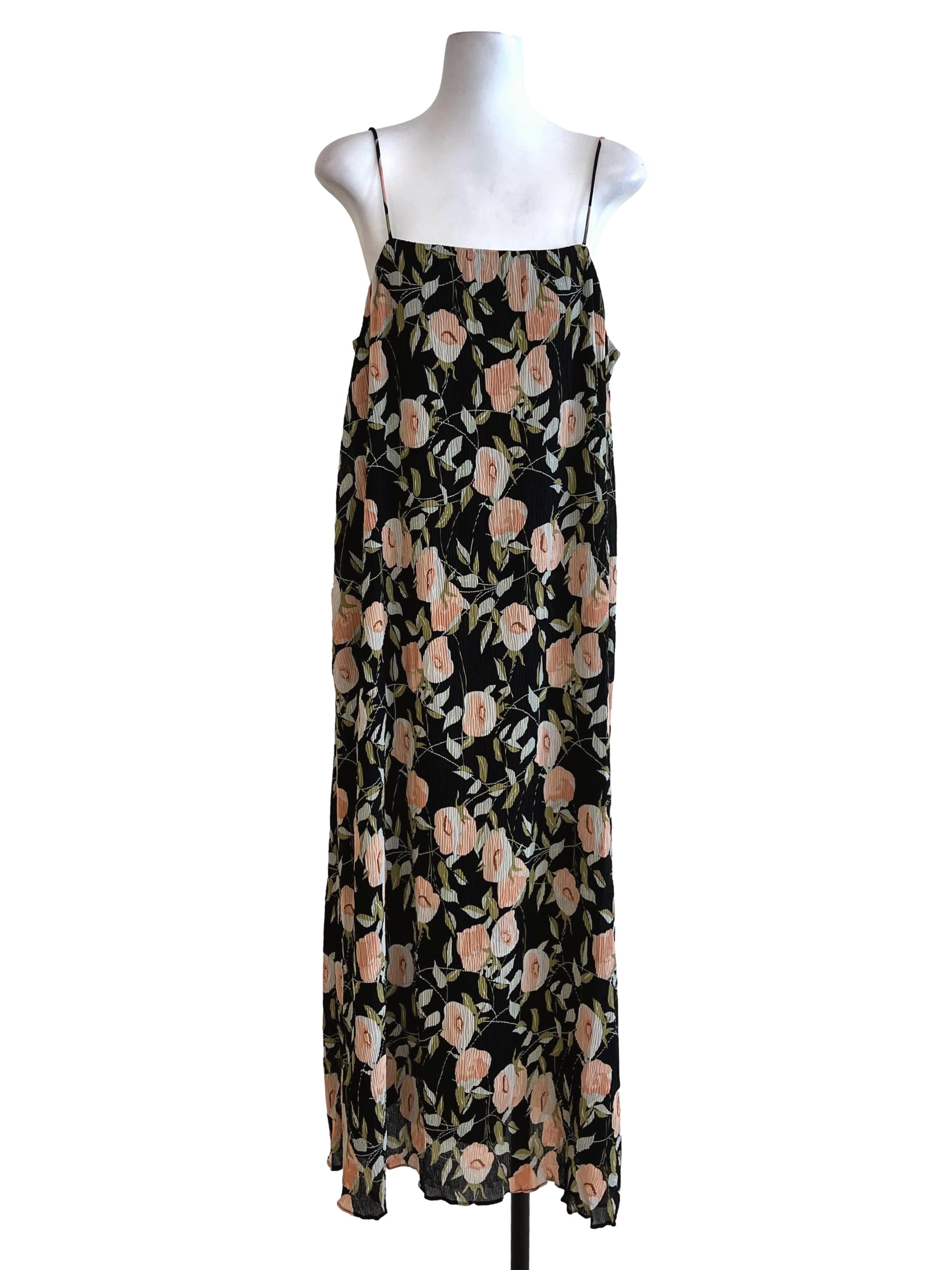 Black Floral Pattern Dress