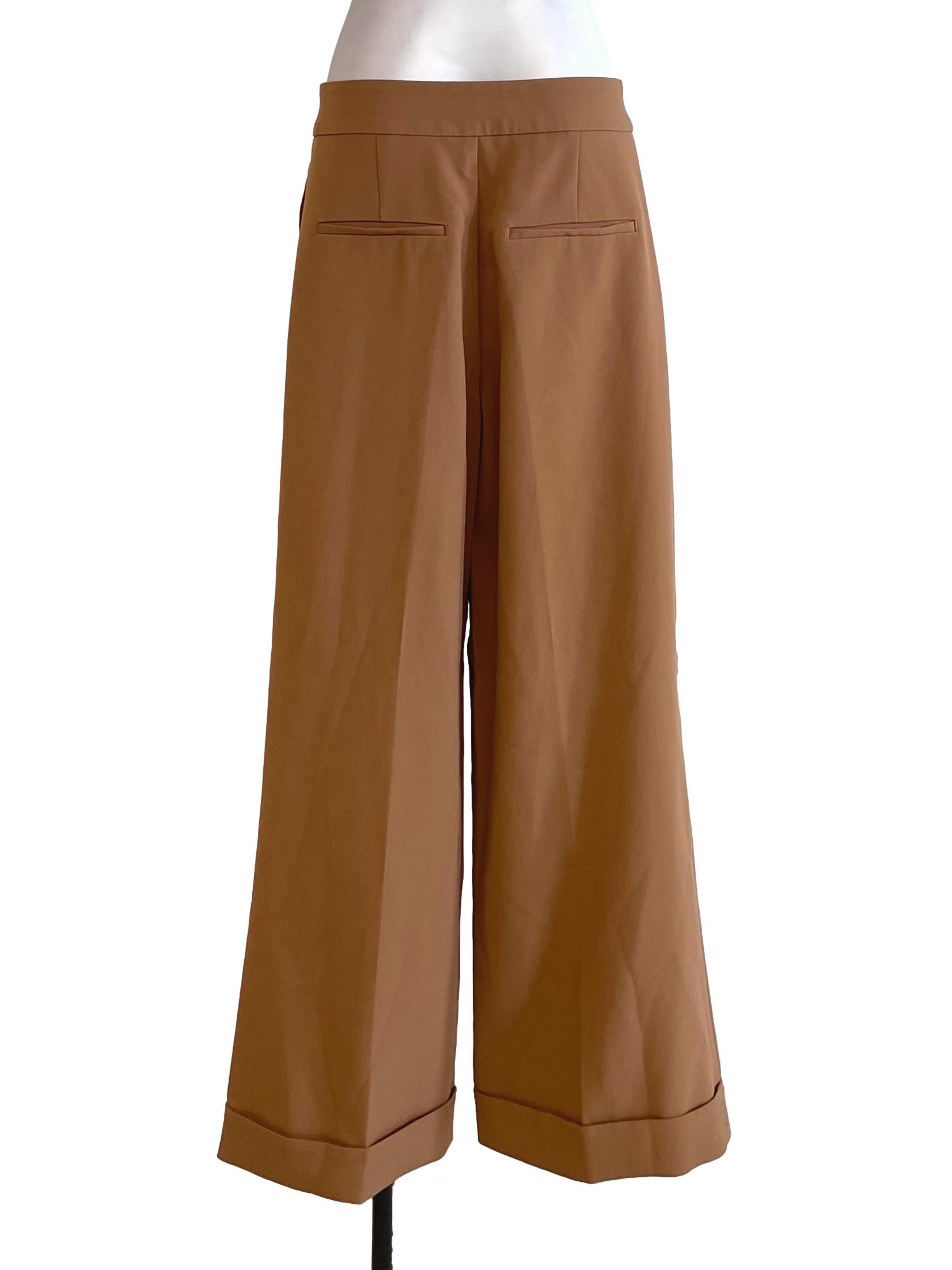 Caramel Cuffed Formal Pants