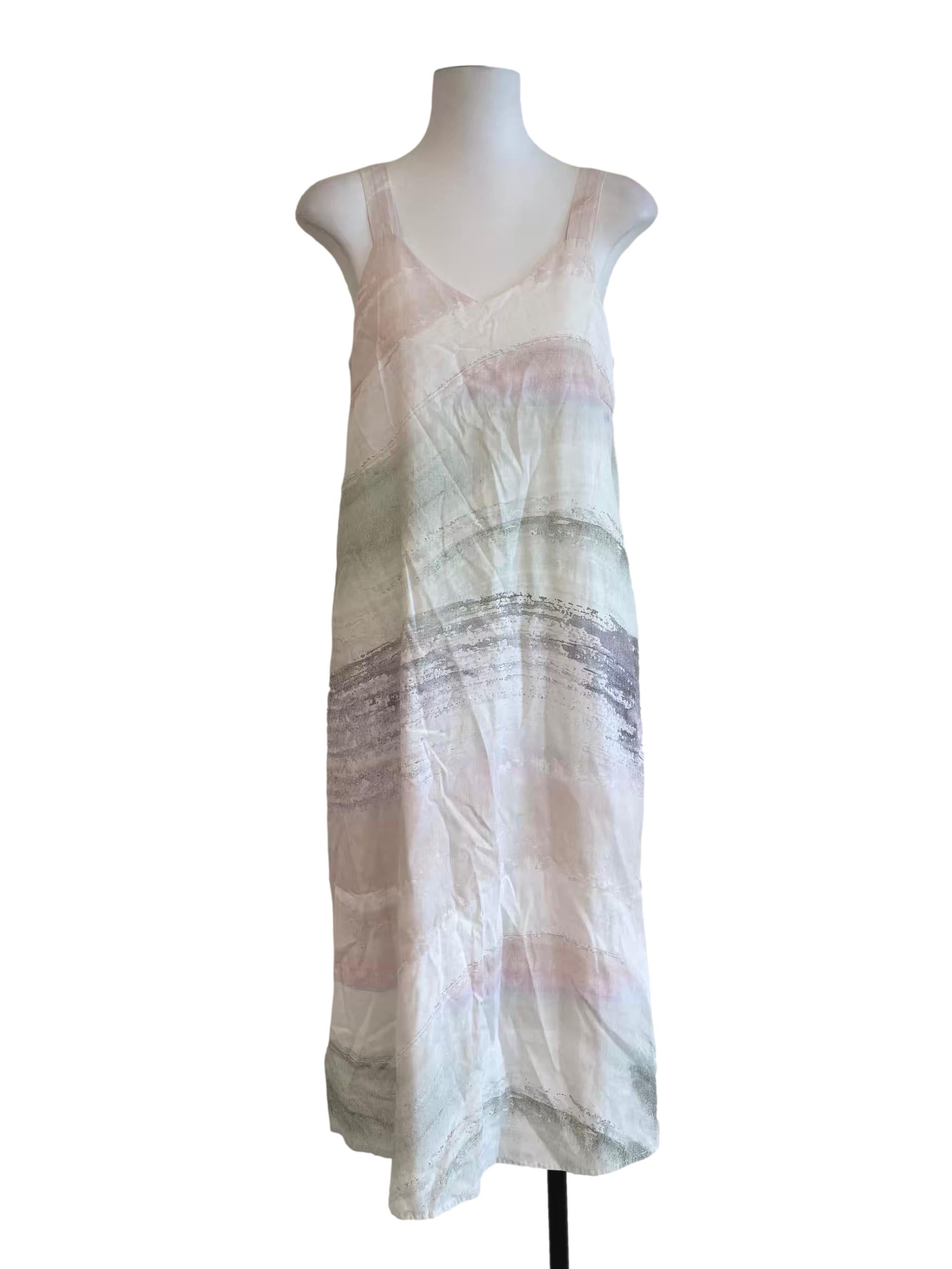 White Soft Streak Patterned Shift Dress