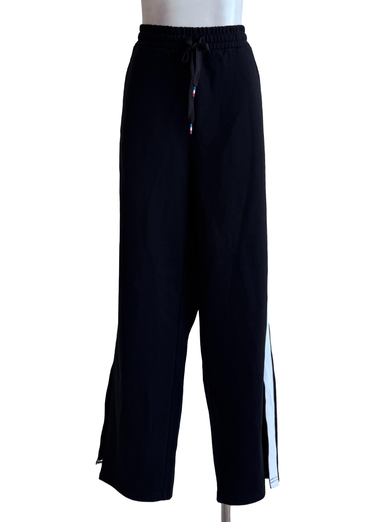 Black With White Stripe Long Pants
