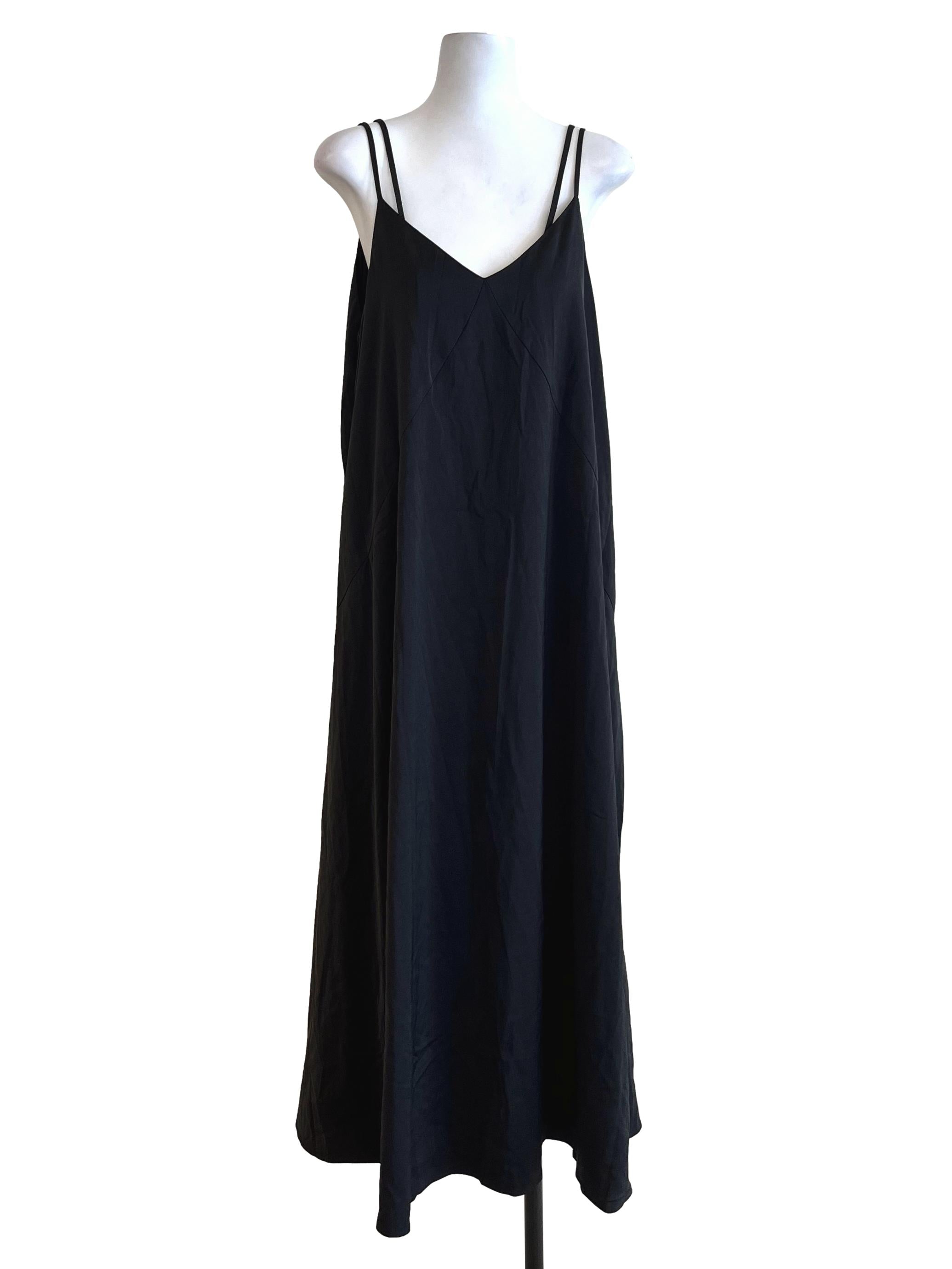 Black Silk Sleeveless Dress