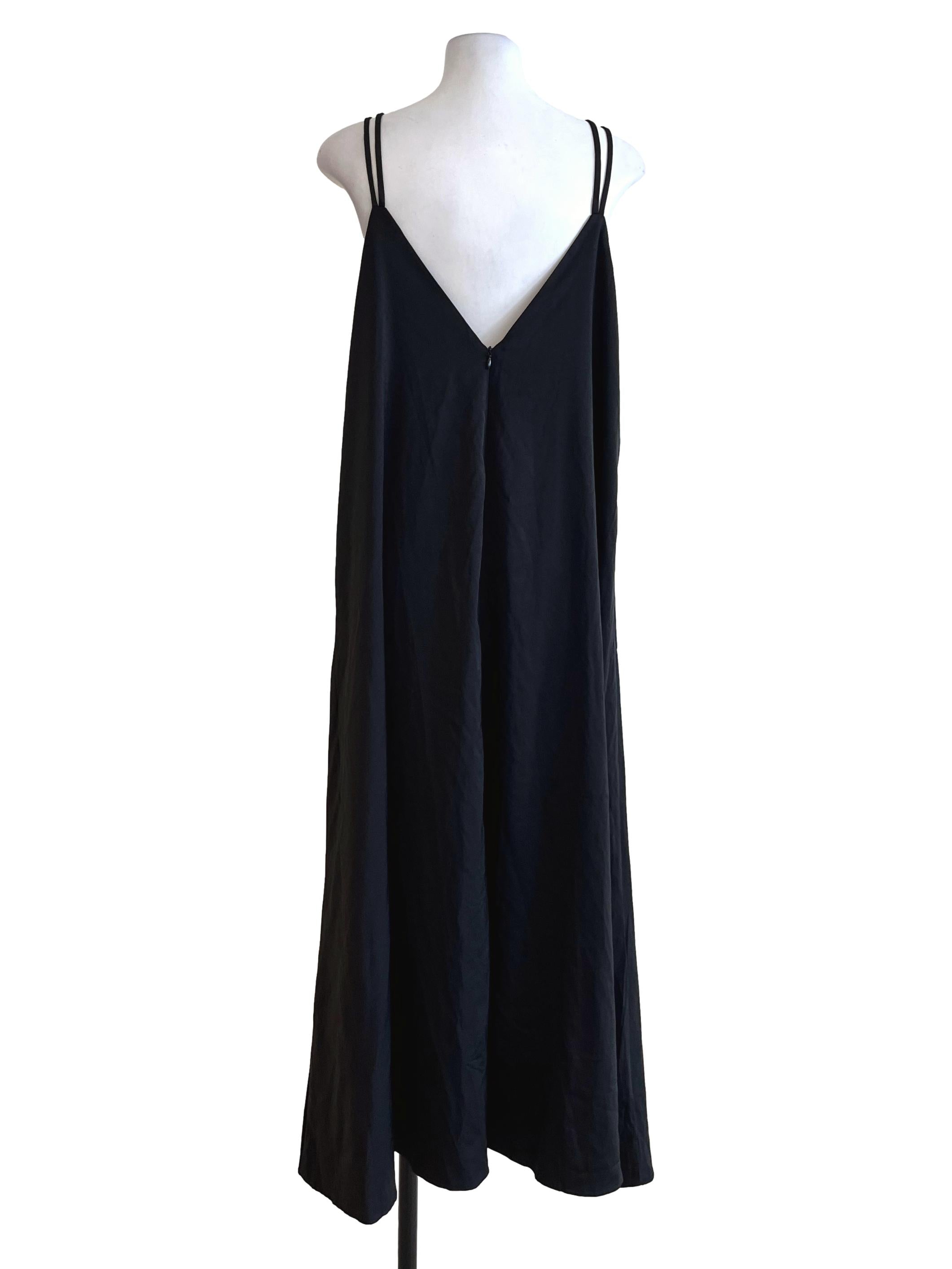Black Silk Sleeveless Dress