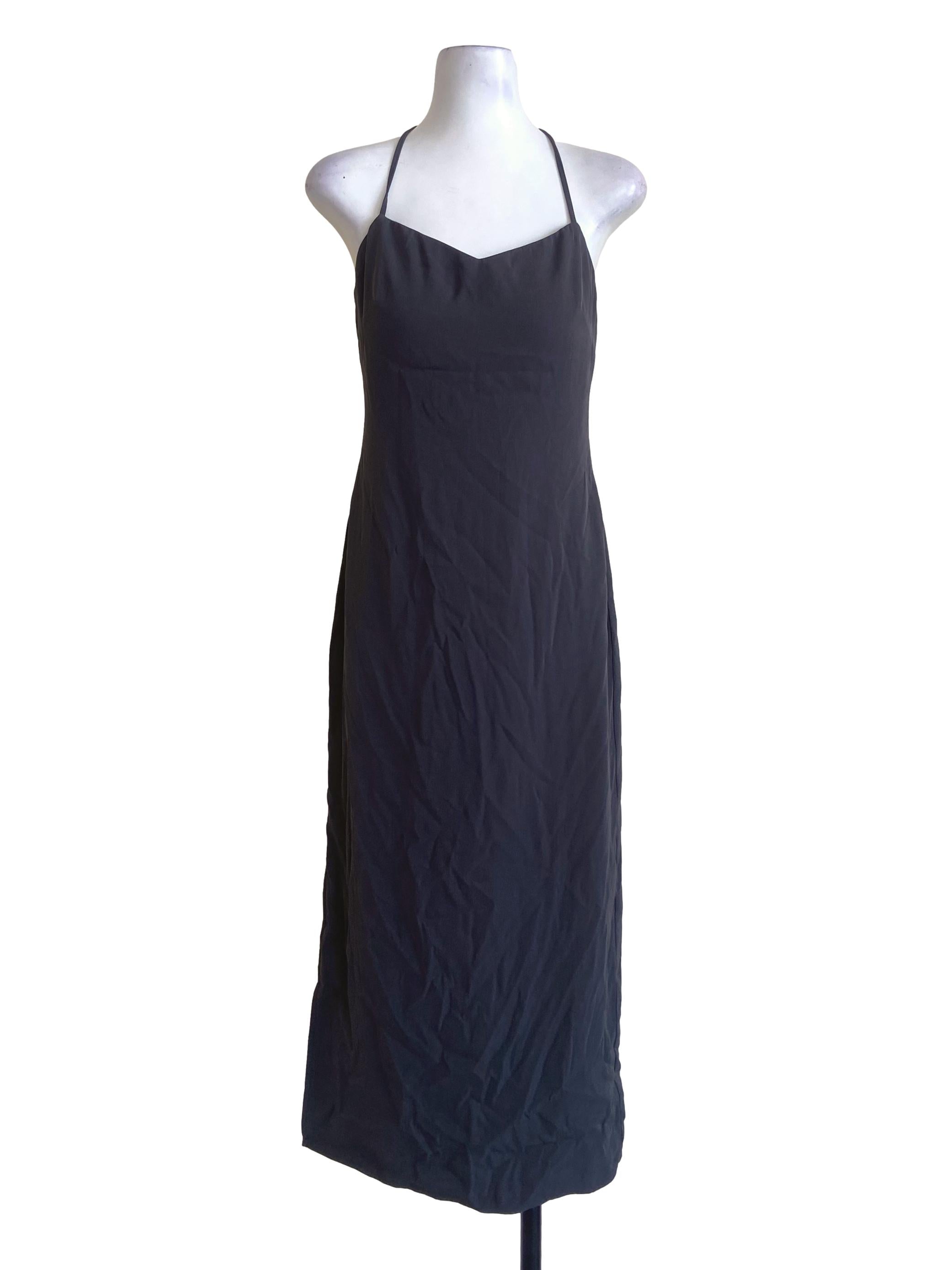 Lead Grey Sleeveless Asymmetric Dress