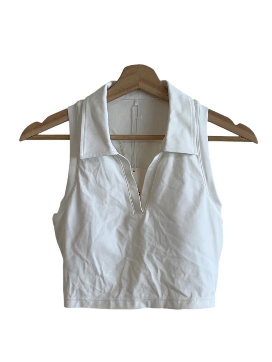 White Wing Collar Sports Bra