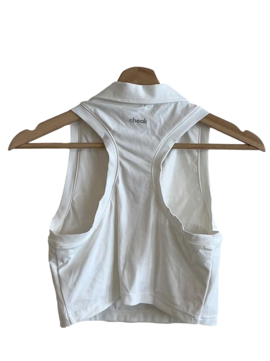 White Wing Collar Sports Bra