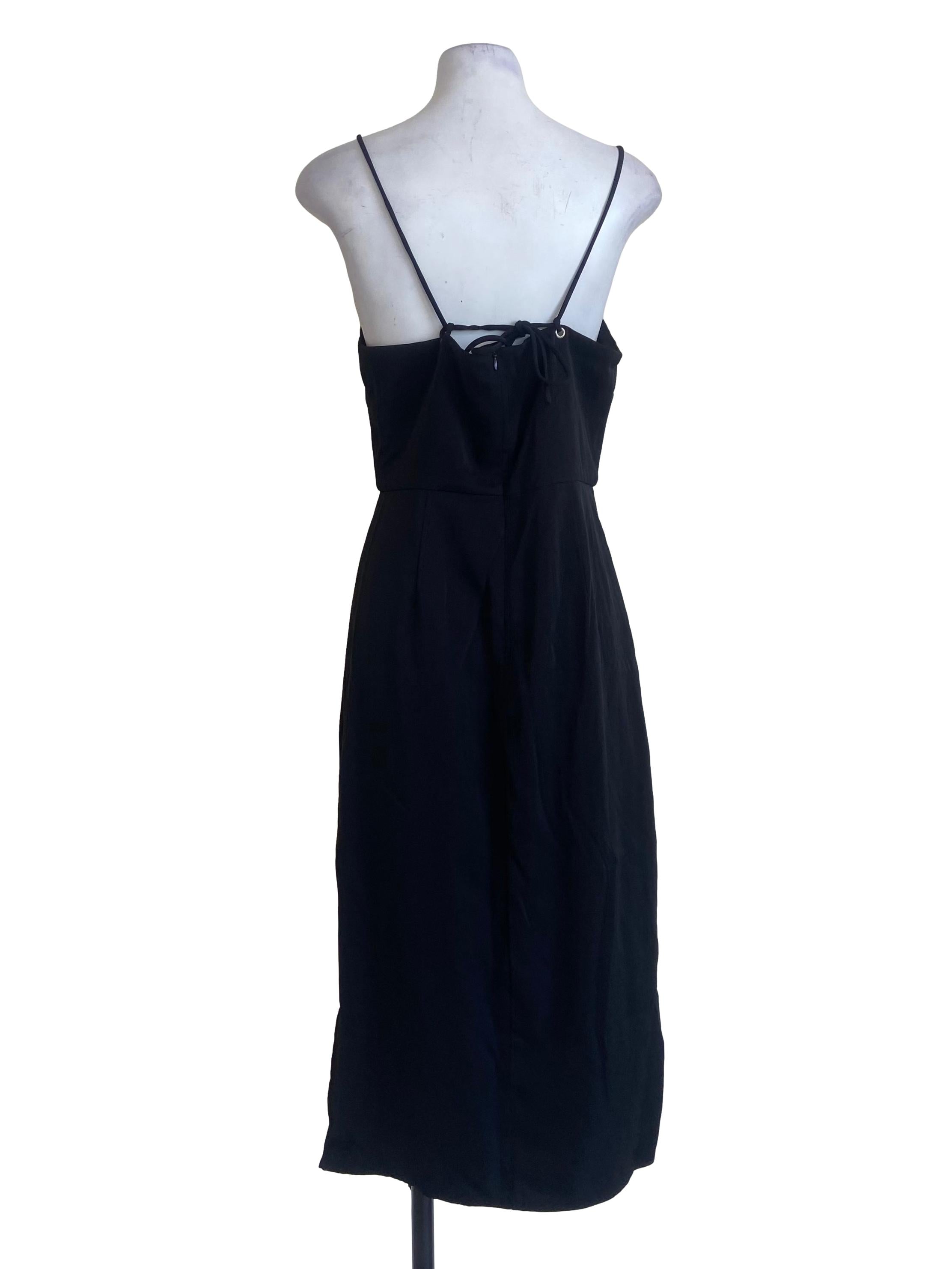 Black Sleeveless Slit Dress