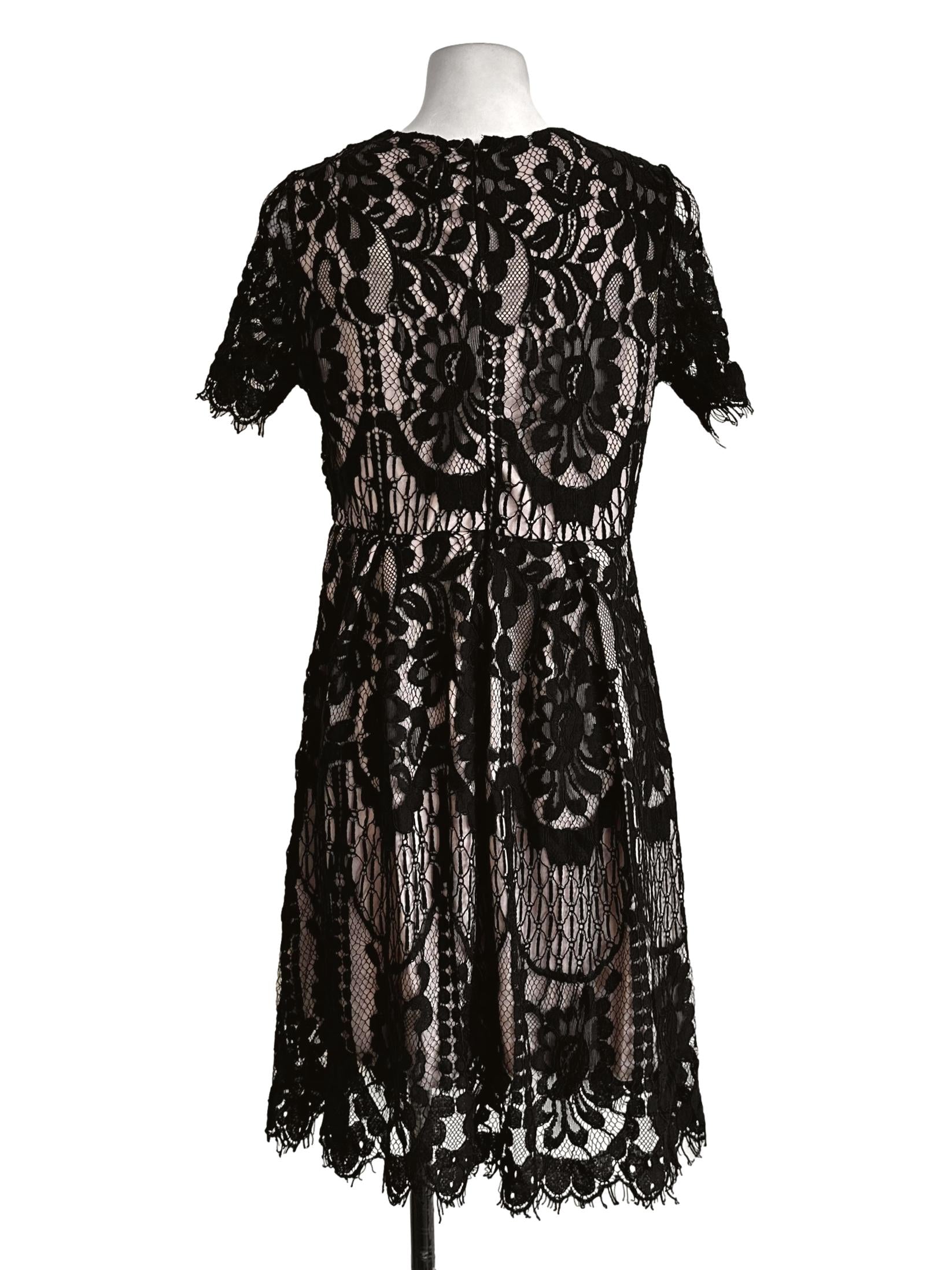 Black Lace Pattern Dress