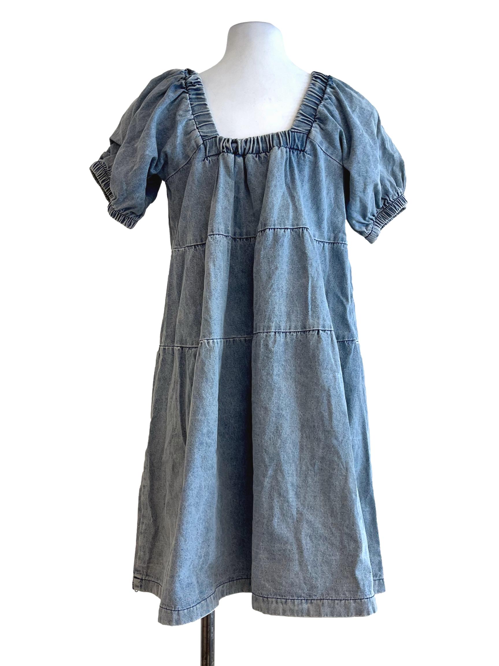 Blue Jeans Square Neck Dress
