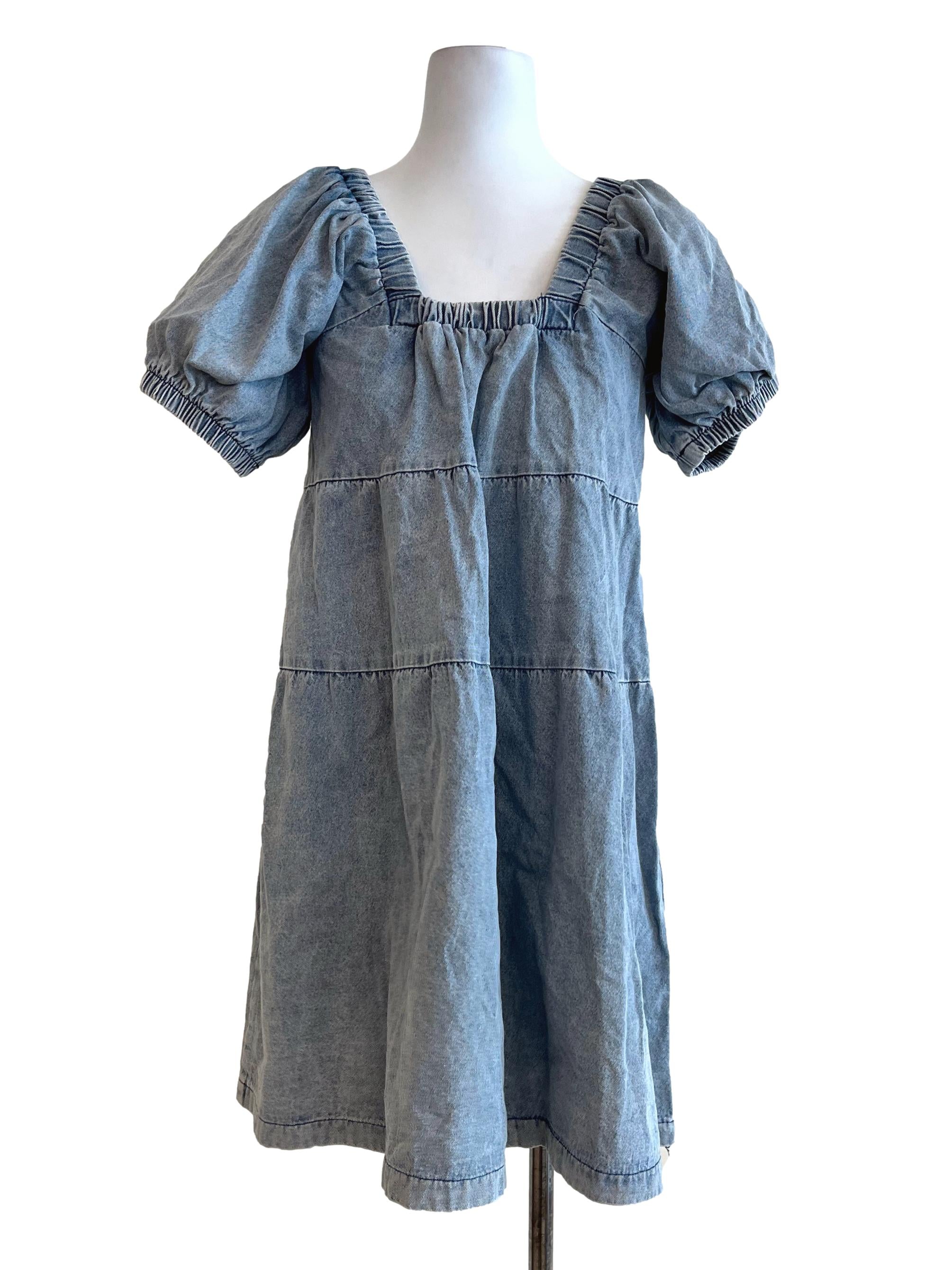 Blue Jeans Square Neck Dress