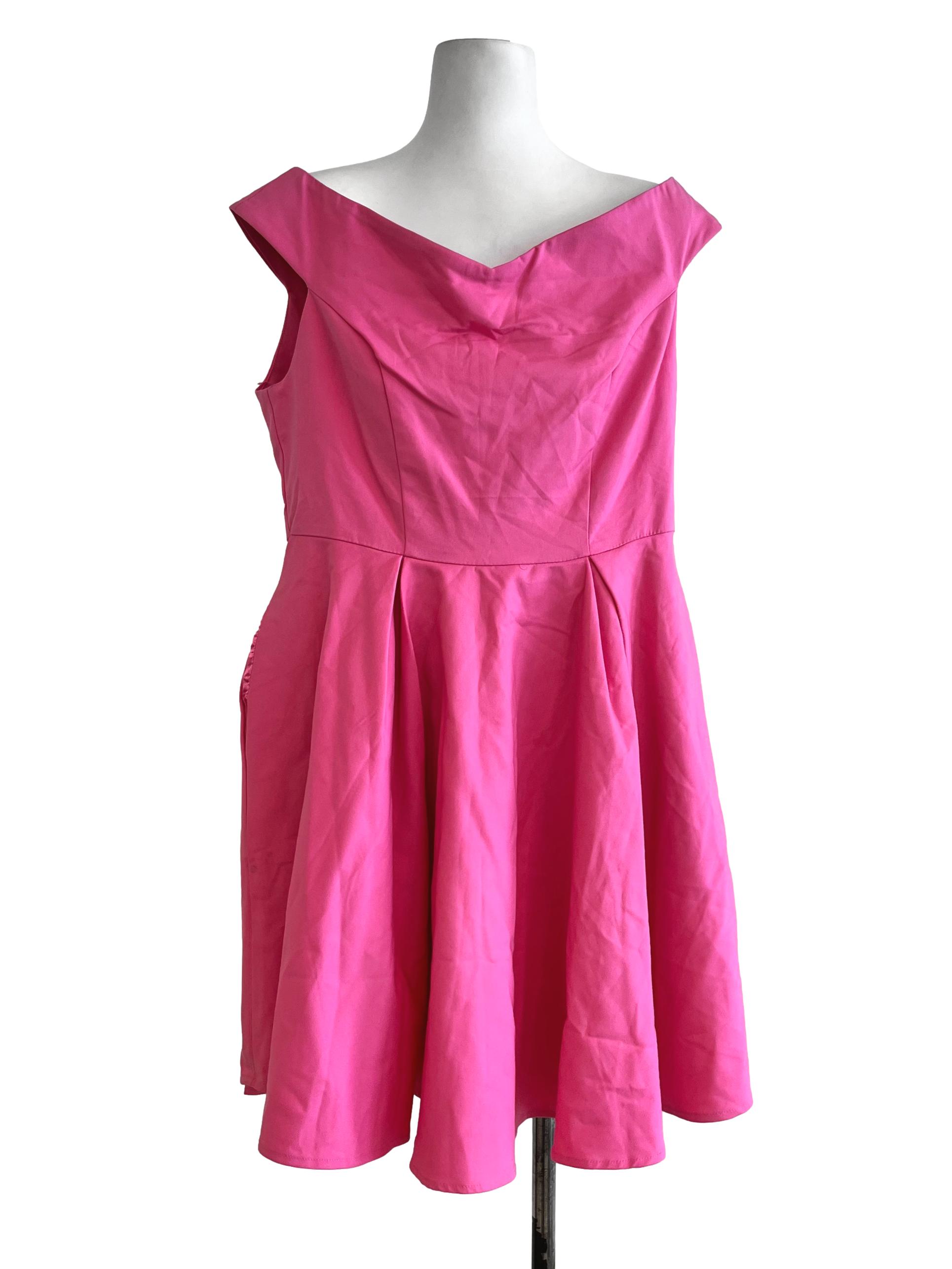 Hot Pink Sleeveless Dress
