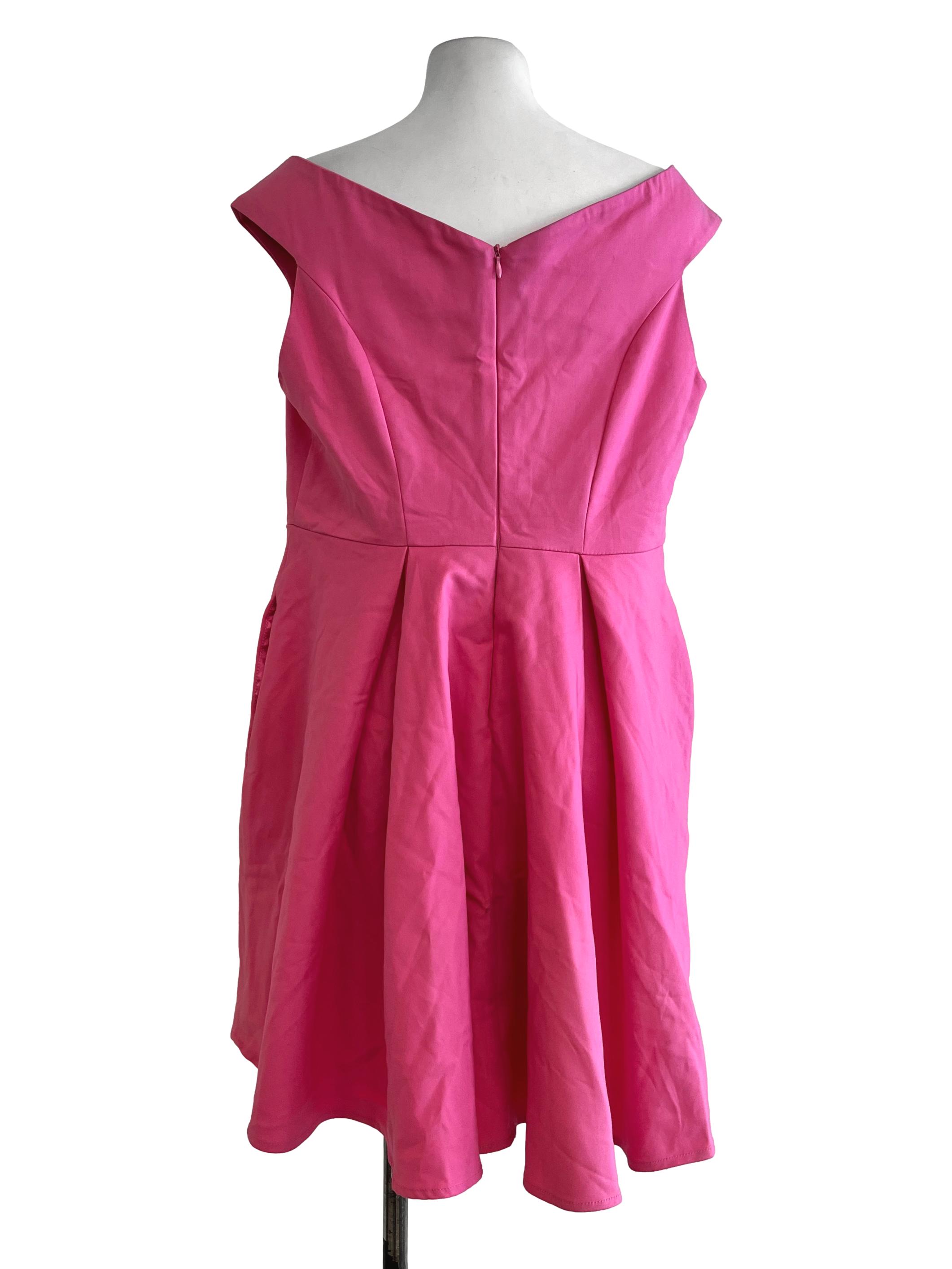 Hot Pink Sleeveless Dress