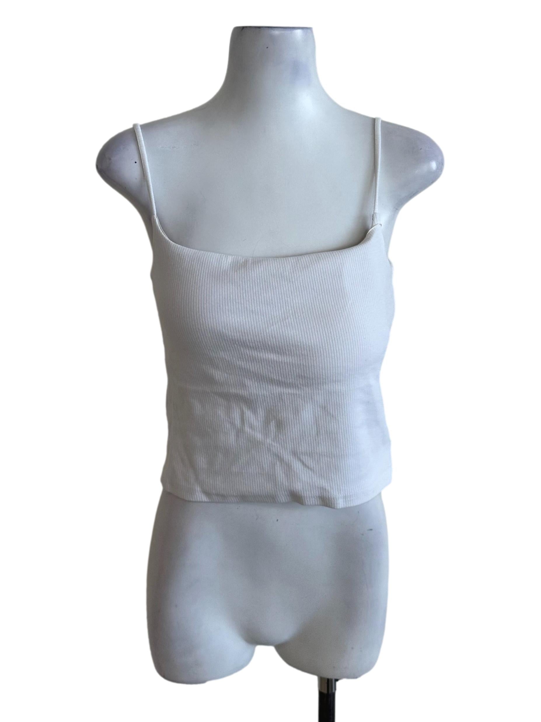 Salt White Scoop Neckline Casual Top