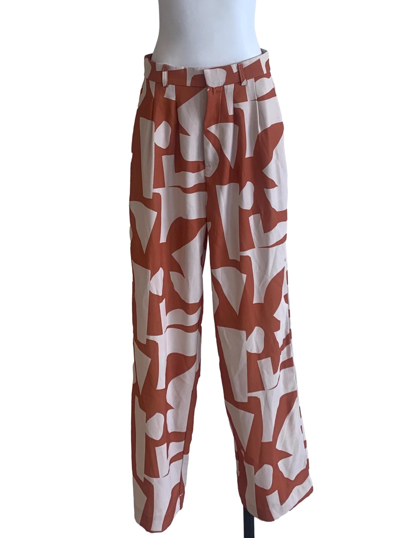 Squash Orange Pattern Pants