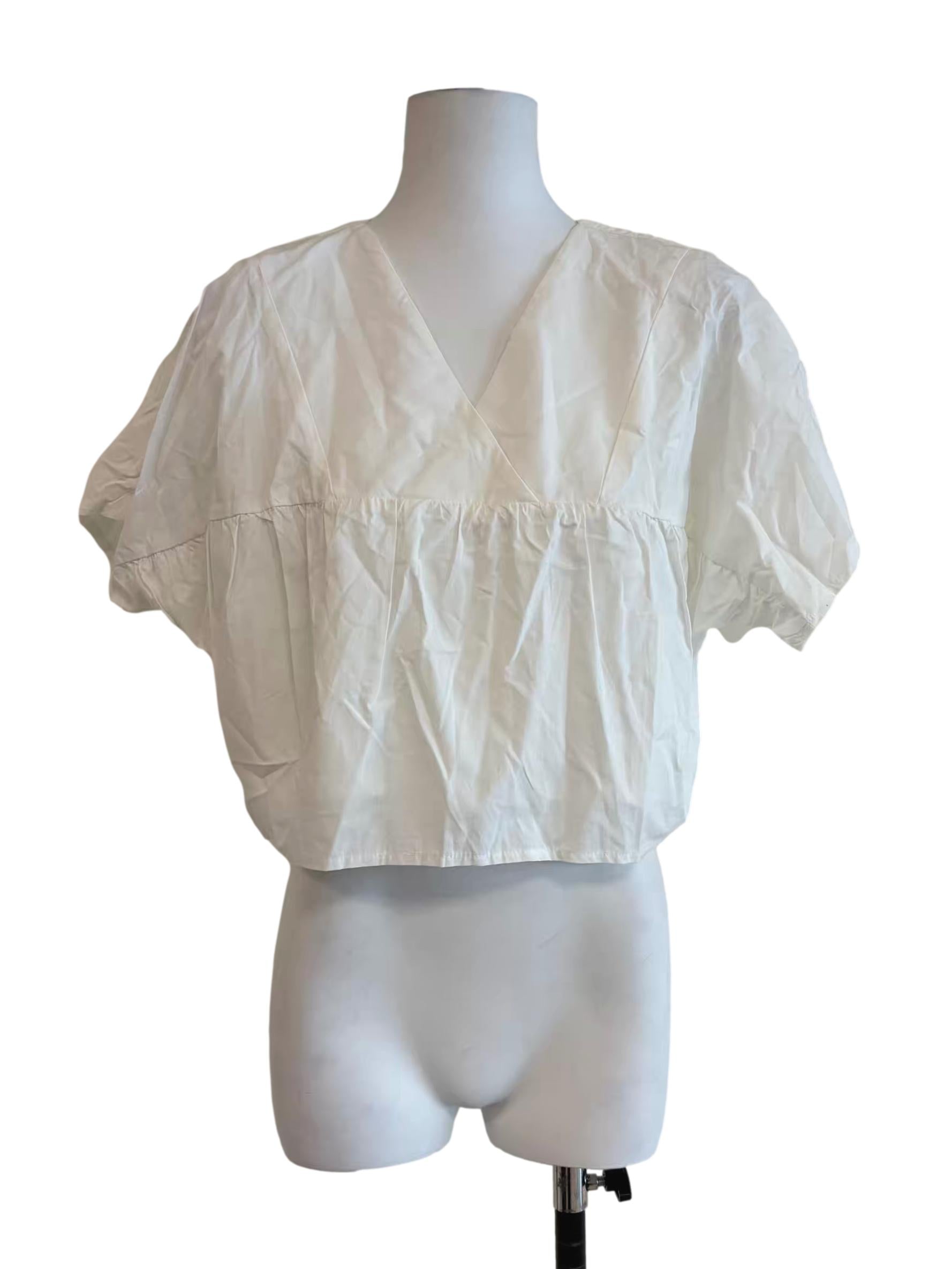 Daisy White Cotton Blouse