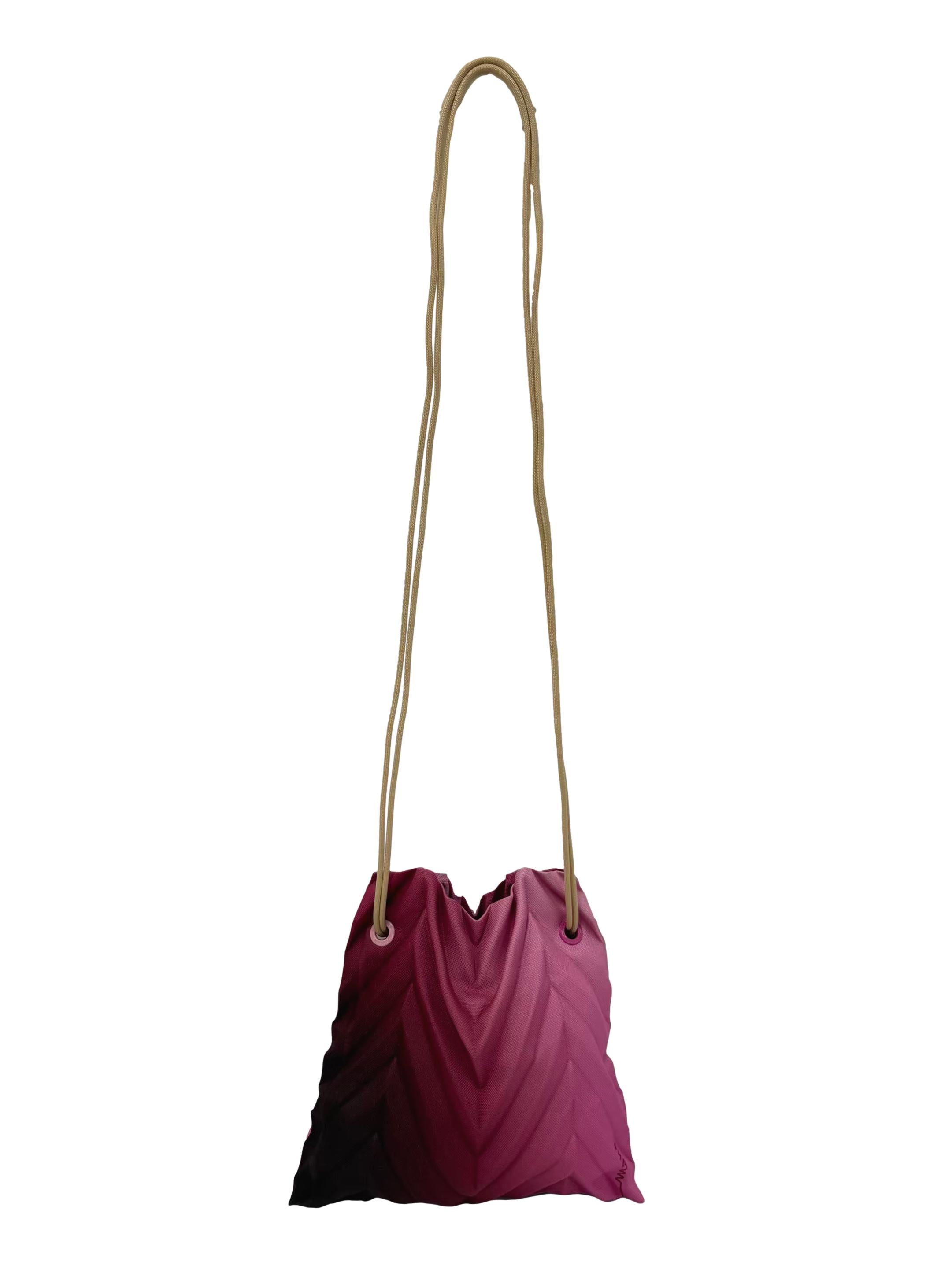 Pink Gradient Make Pleat Crossbody Bag