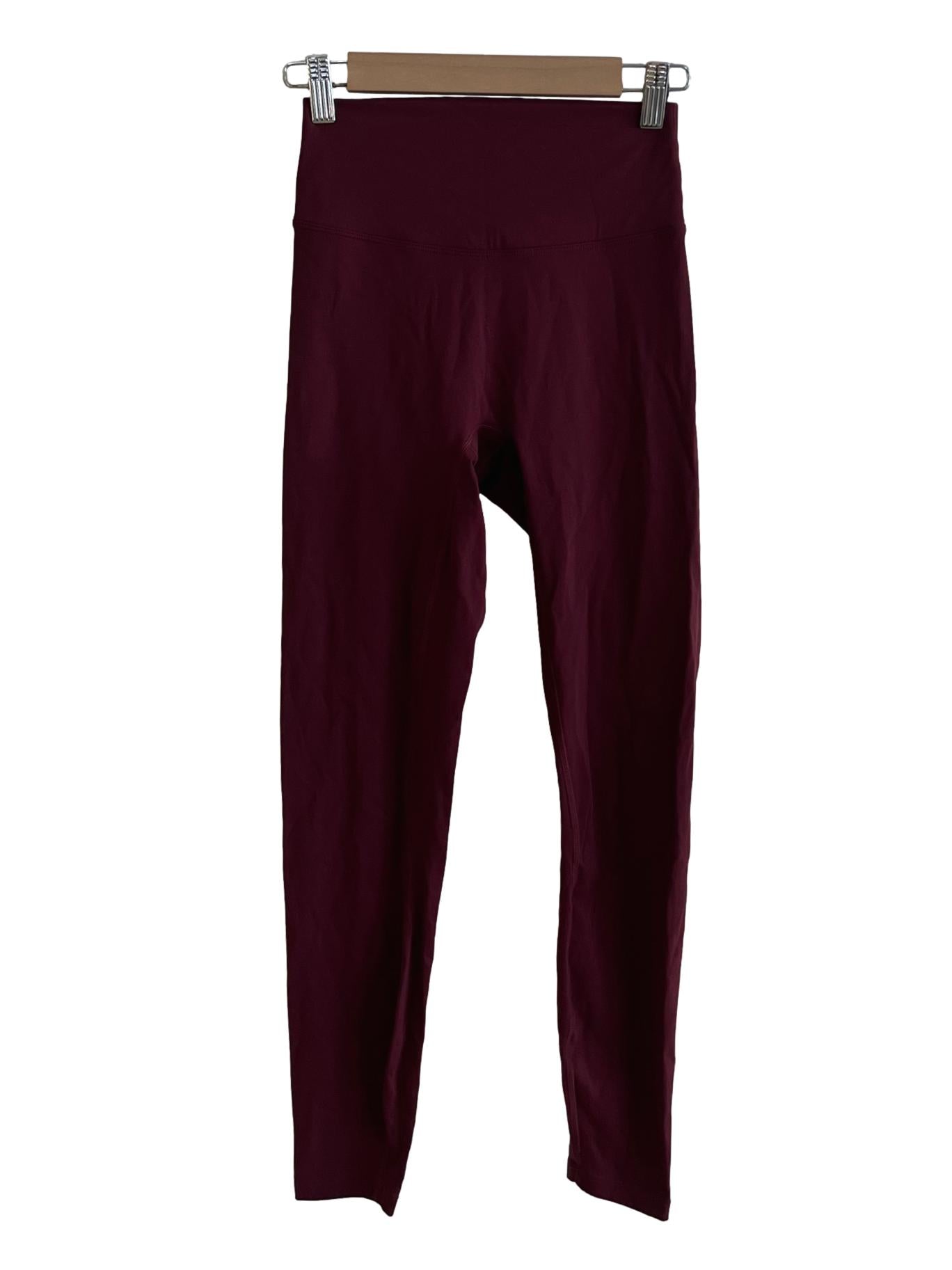 Wine Red Plain Tights