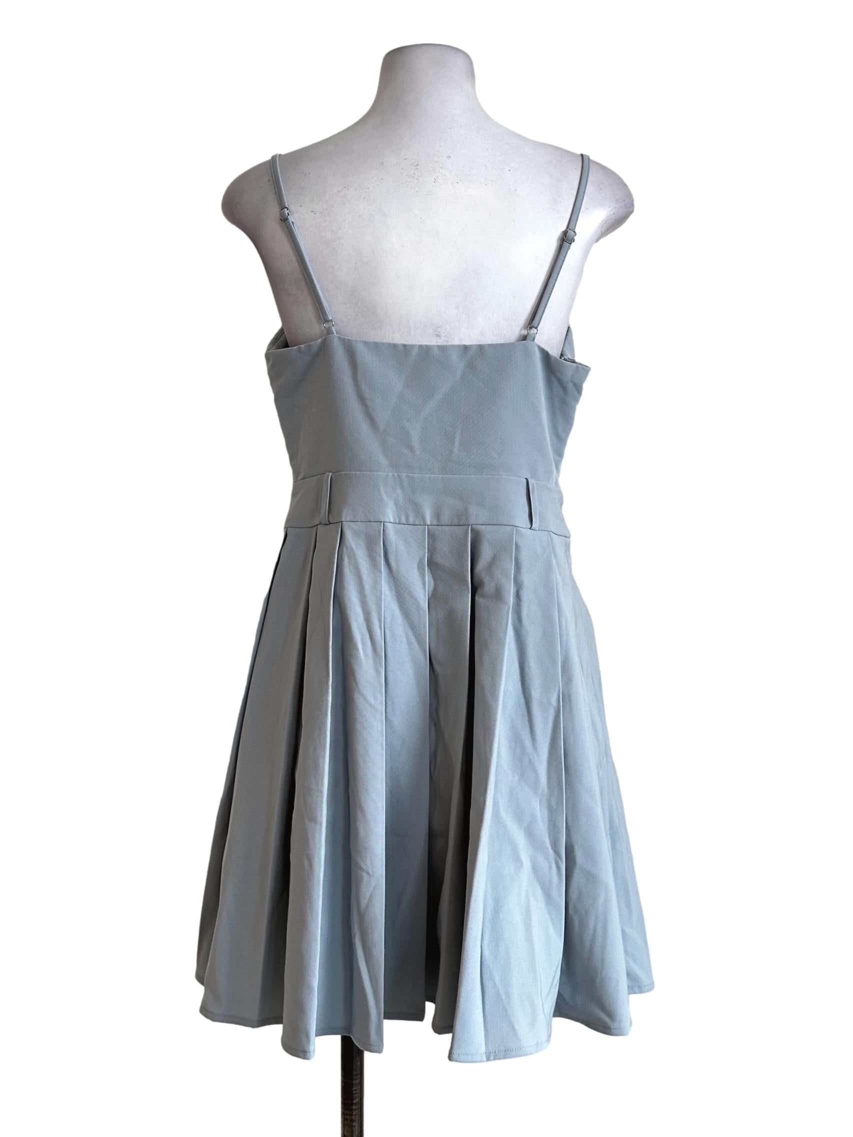 Stone Blue Non Padded Mini Dress
