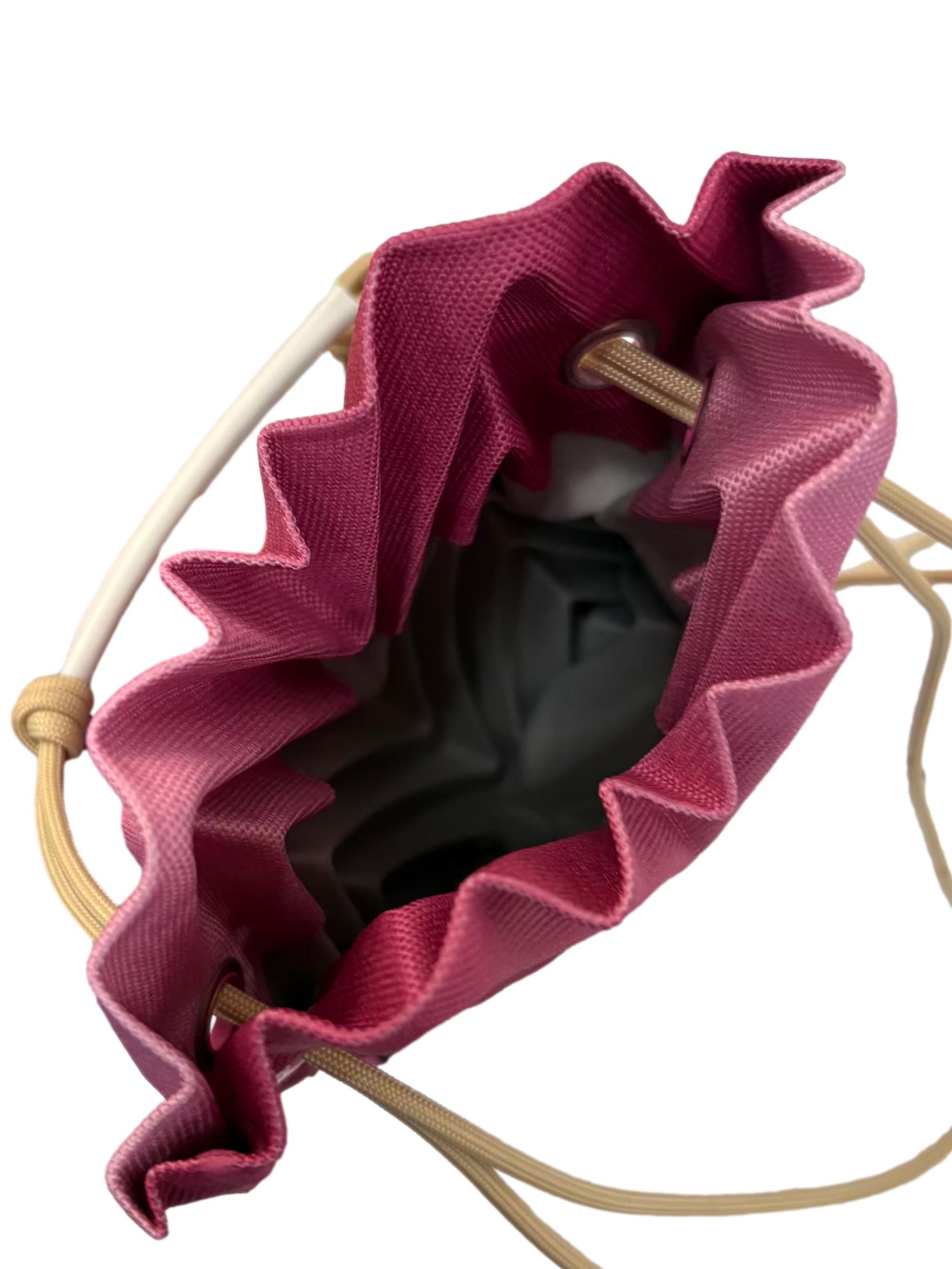Pink Gradient Make Pleat Crossbody Bag
