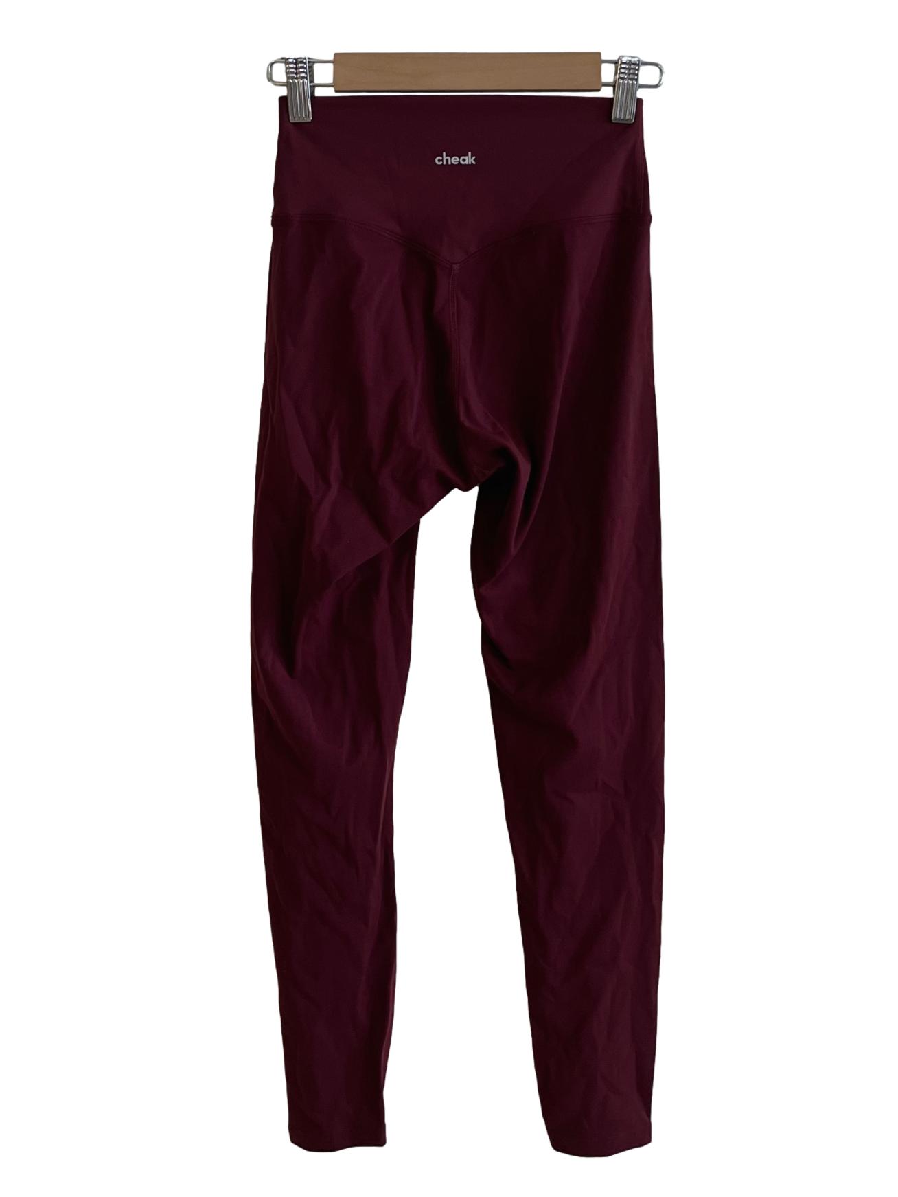 Wine Red Plain Tights