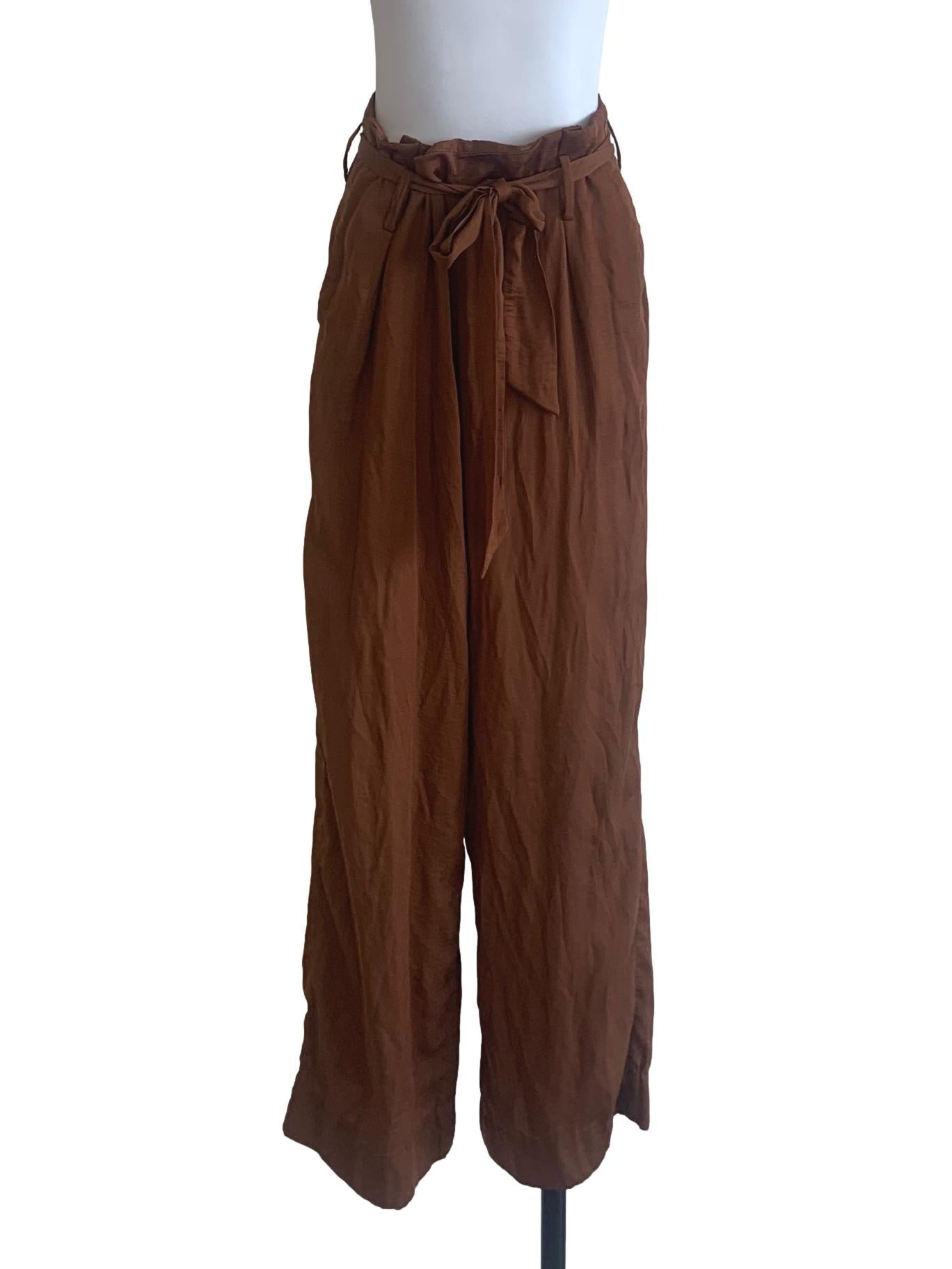 Caramel Brown Wide Leg Pants