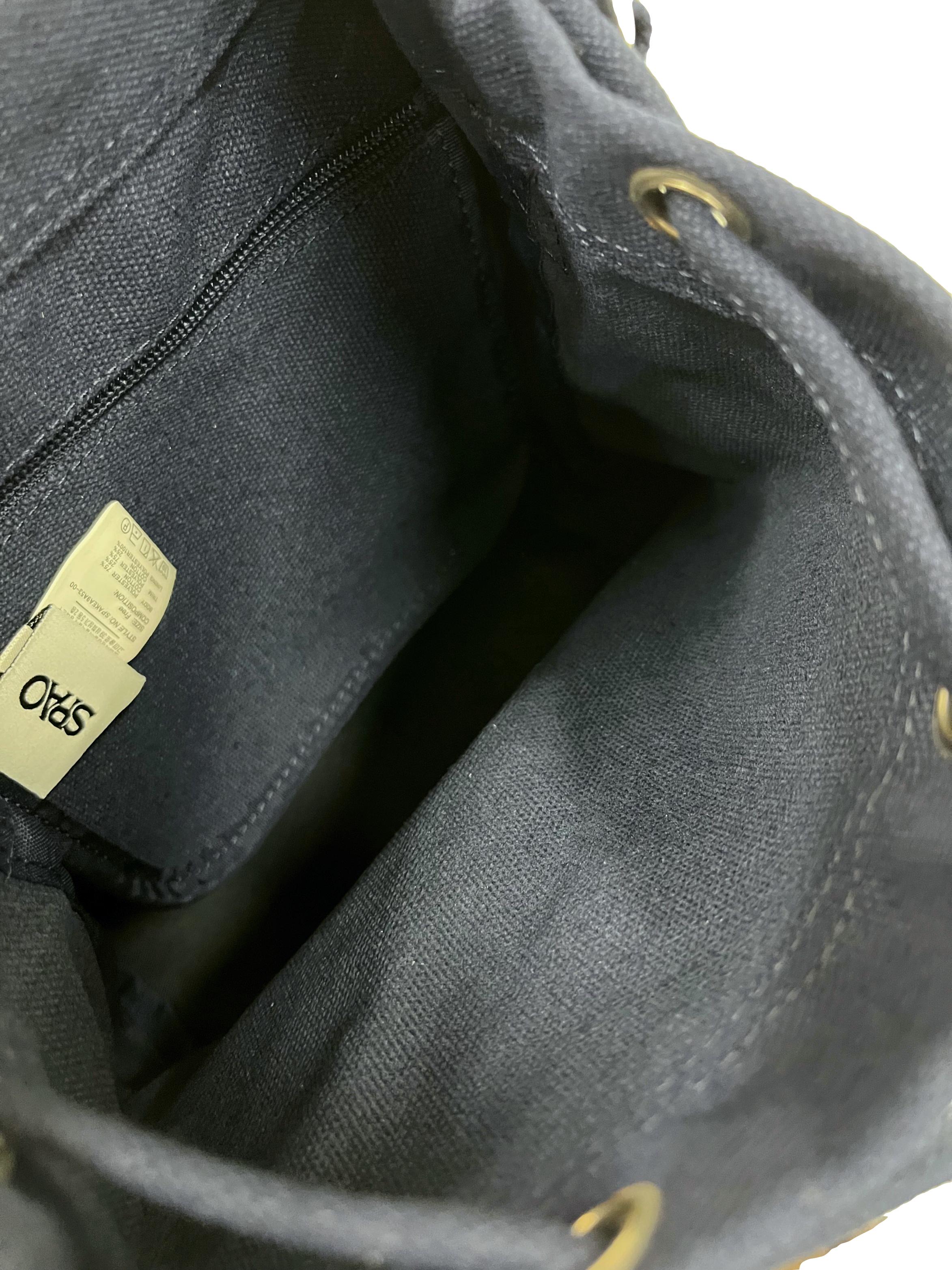 Blue Canvas Spao Woodie Bear Drawstring Bag CSN